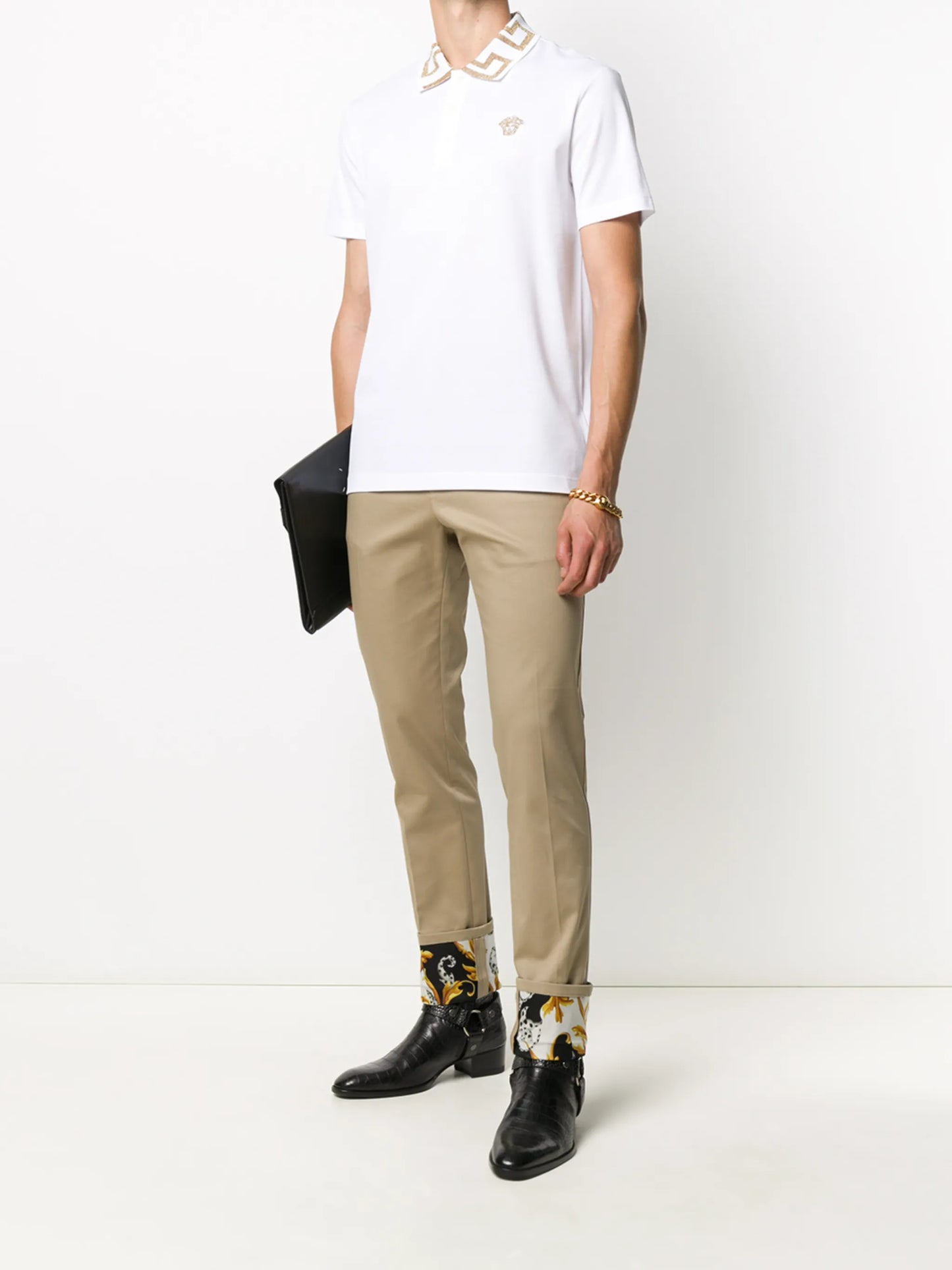 Greca collar polo shirt