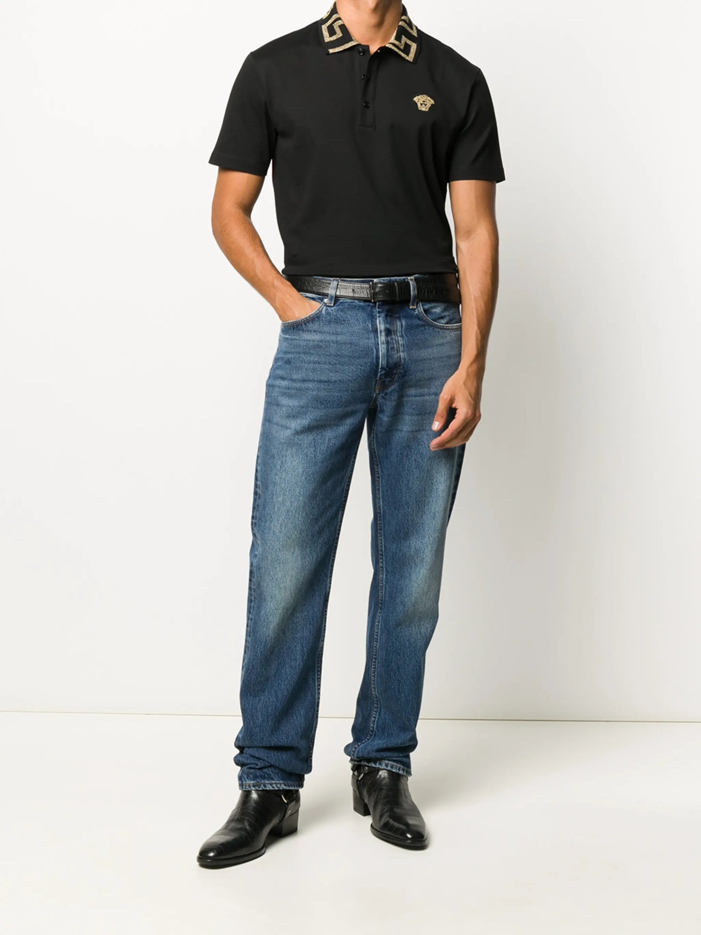 Greca collar polo shirt