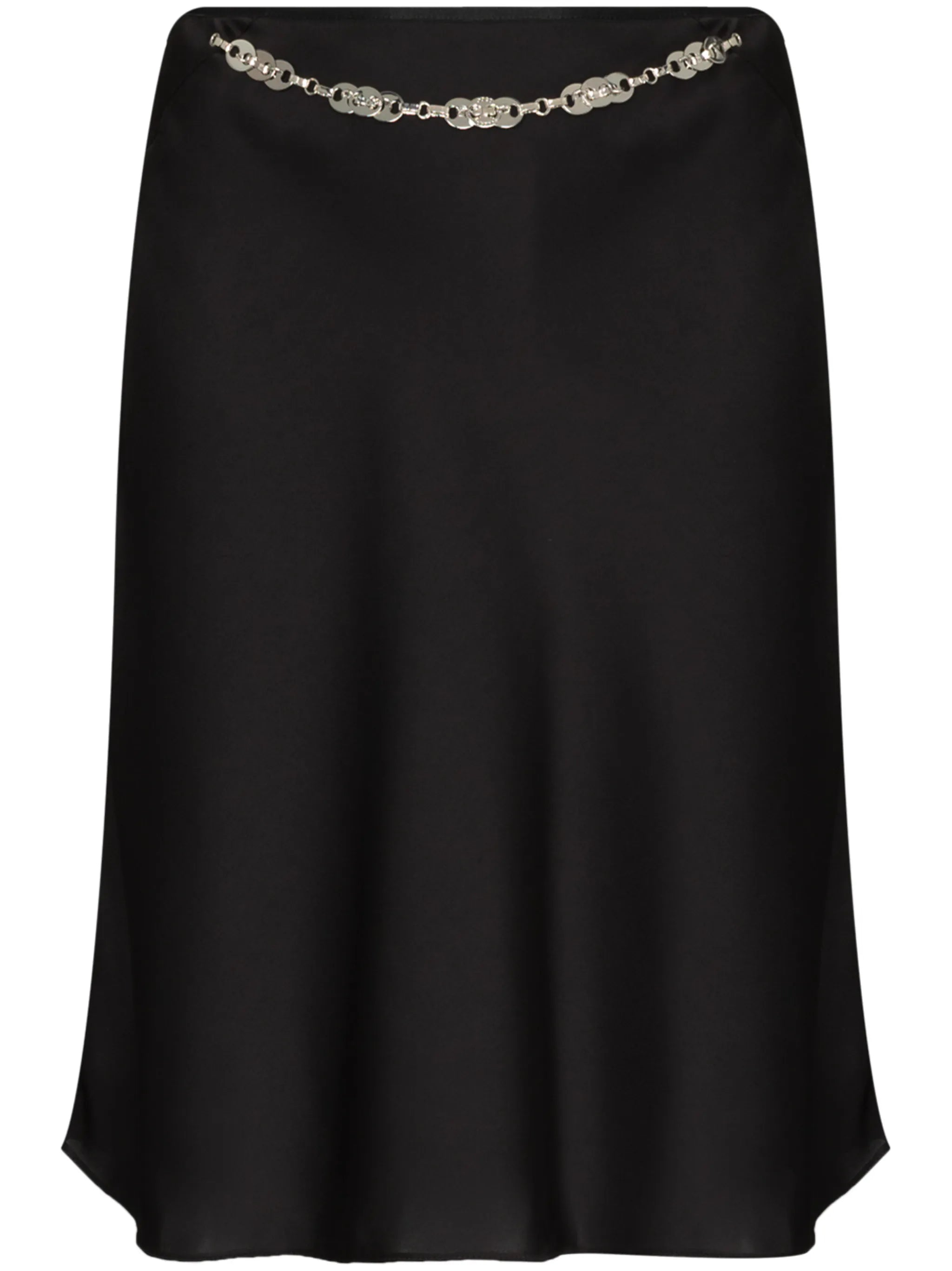 chain detail satin skirt