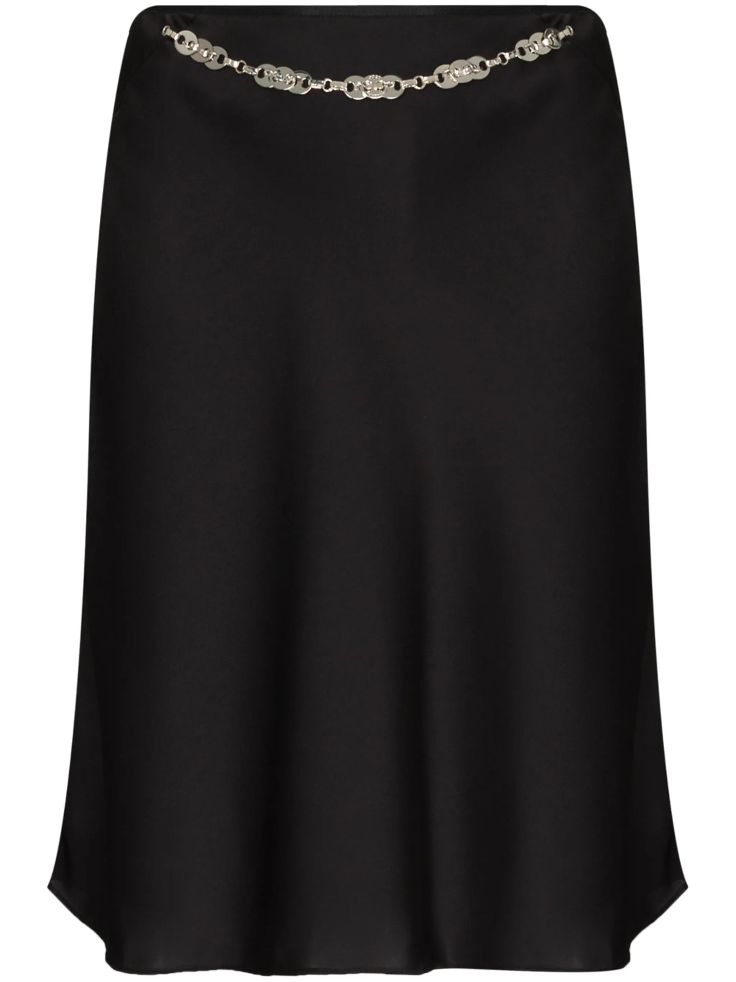 chain detail satin skirt