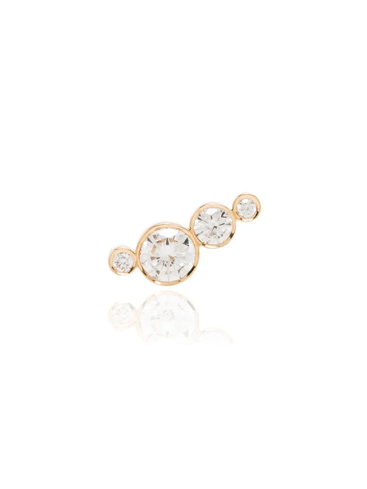 18kt yellow gold Flacon single diamond earring