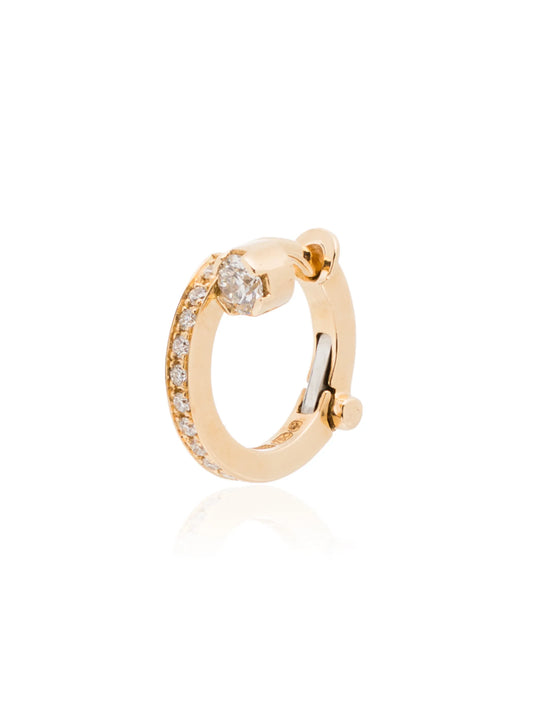 18kt yellow gold Petite Emelie diamond single huggie earring
