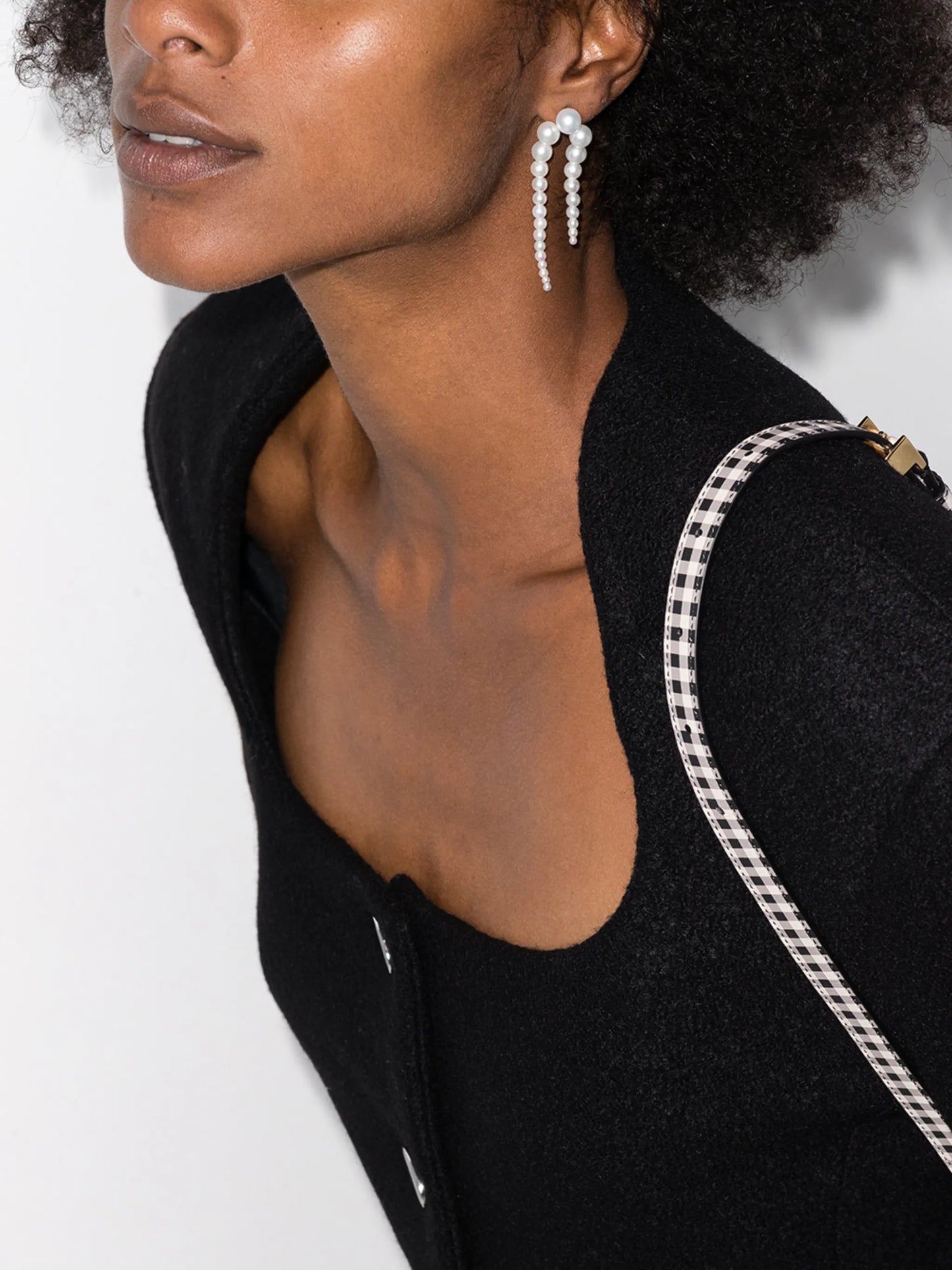 14kt yellow gold Grand Perle Nuit single pearl earring