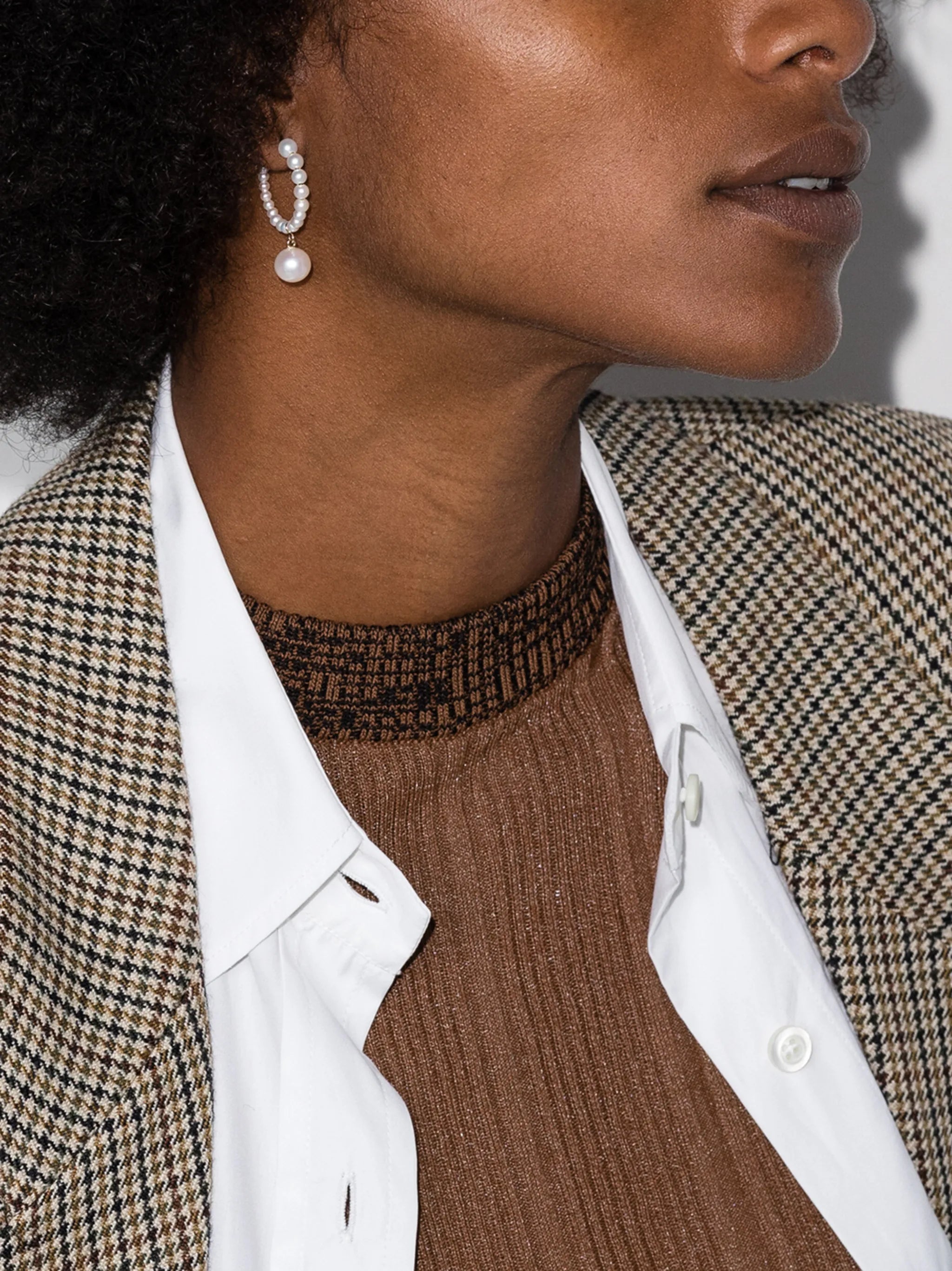 14kt yellow gold Boucle Marco pearl earrings
