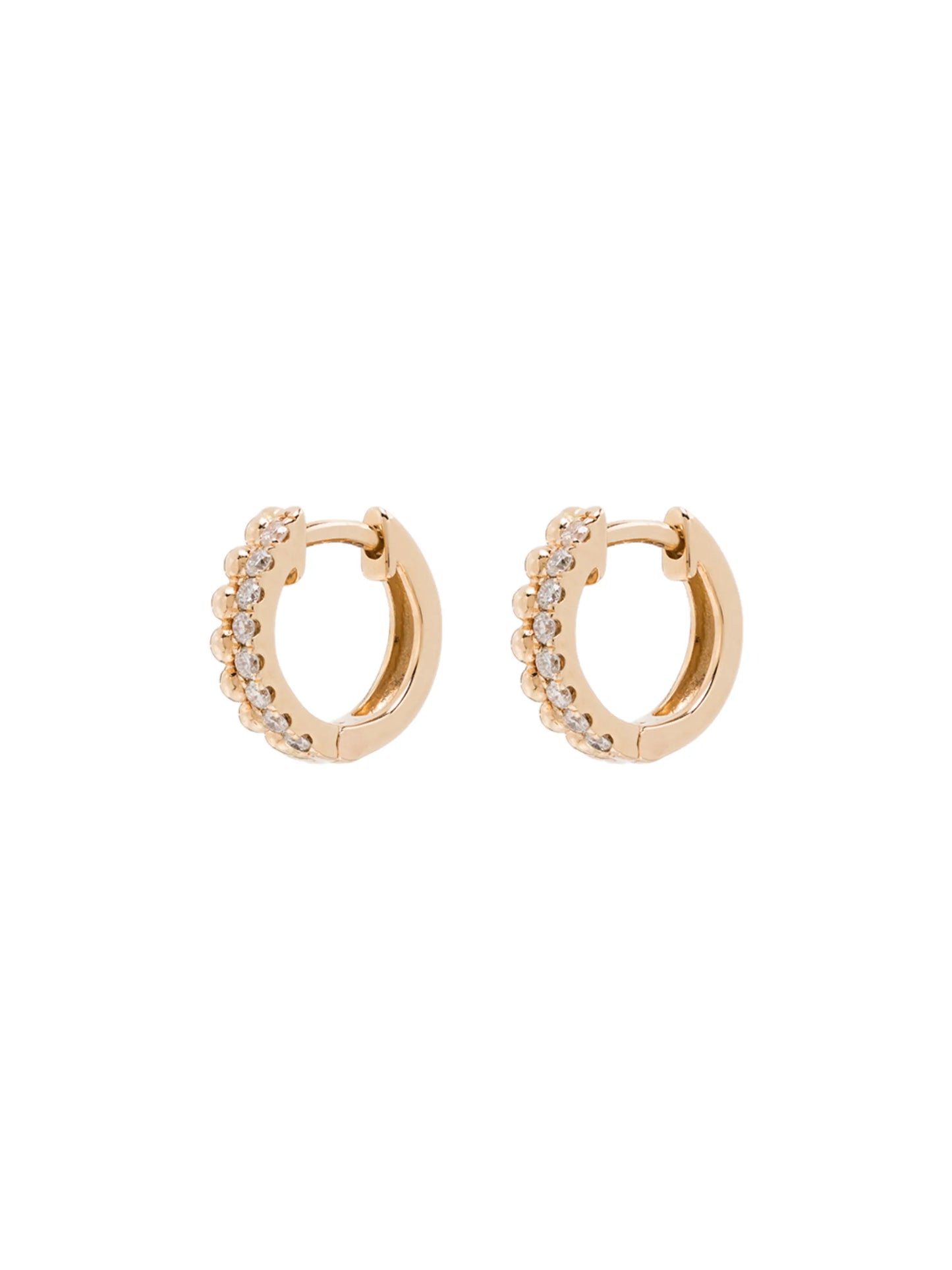 14kt gold Poppy Rae diamond huggie earrings