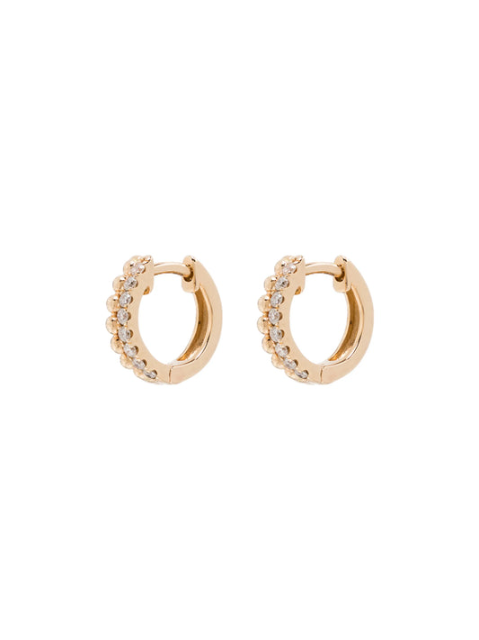 14kt gold Poppy Rae diamond huggie earrings