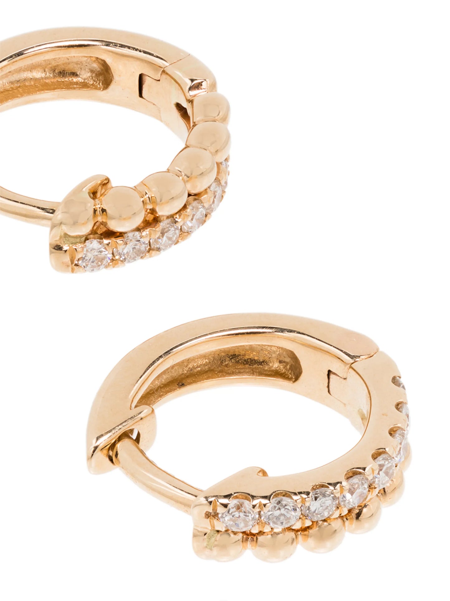 14kt gold Poppy Rae diamond huggie earrings