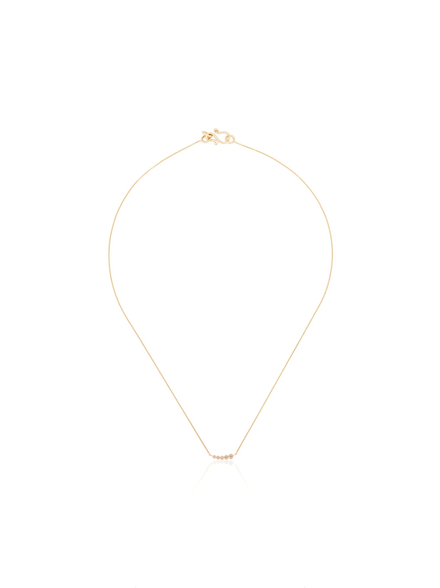 18kt yellow gold Lune diamond necklace