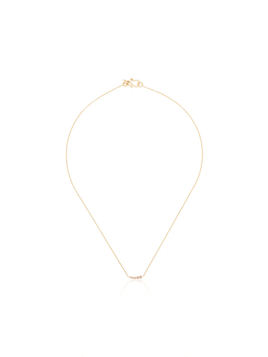 18kt yellow gold Lune diamond necklace