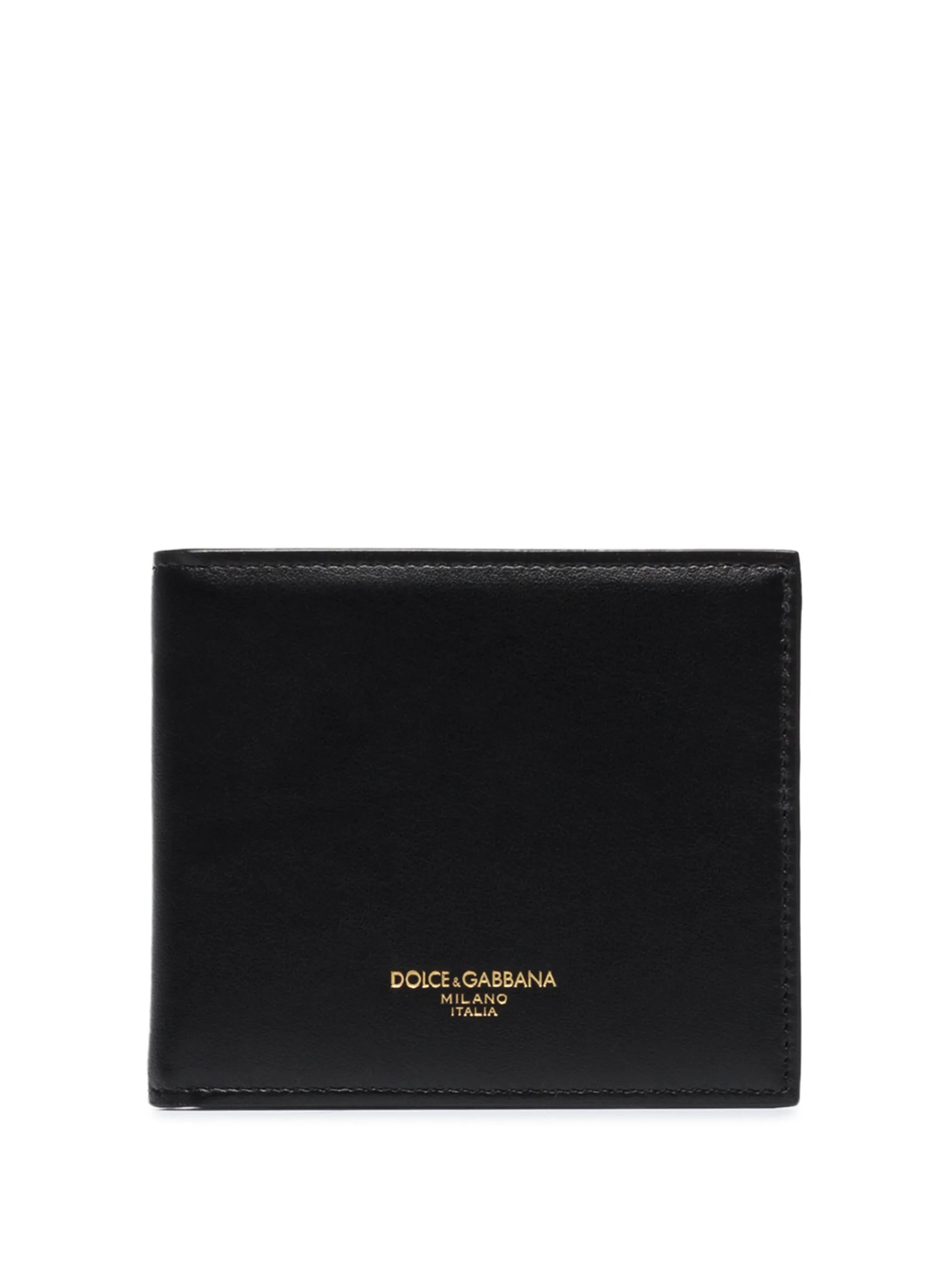 logo-print folding wallet