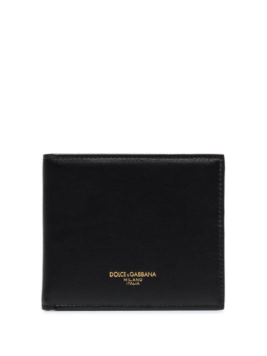 logo-print folding wallet