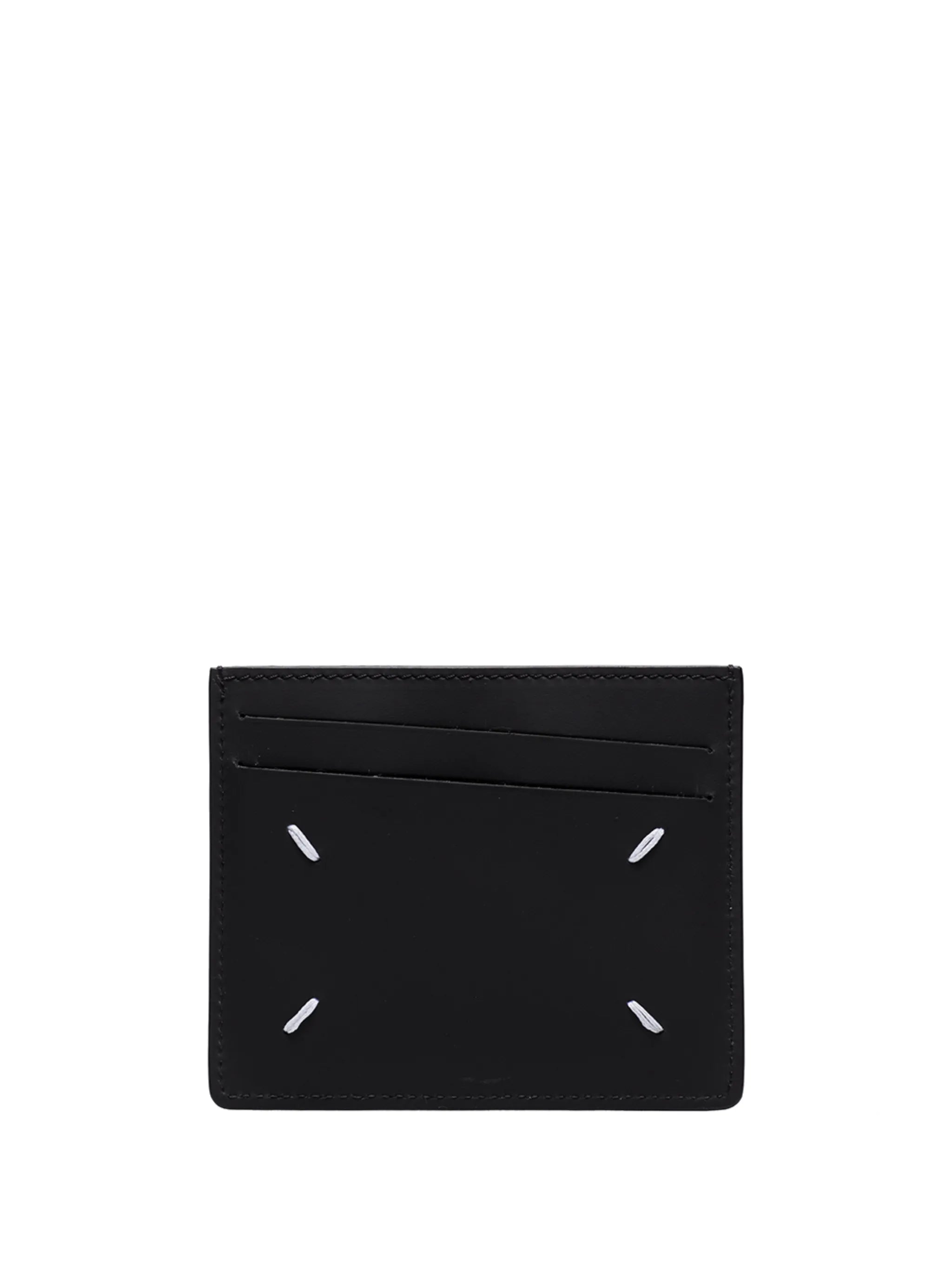 four-stitch leather cardholder