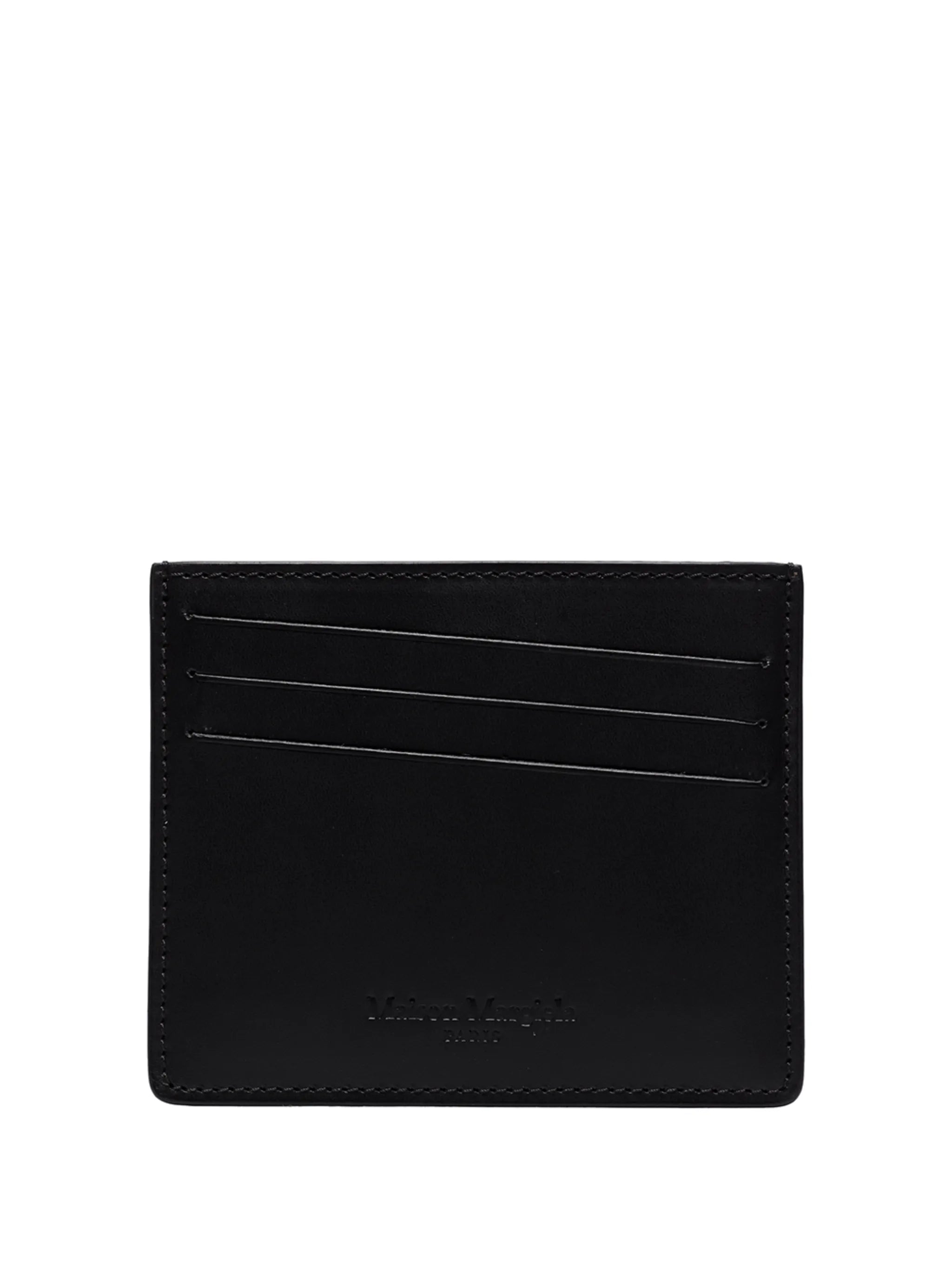 four-stitch leather cardholder