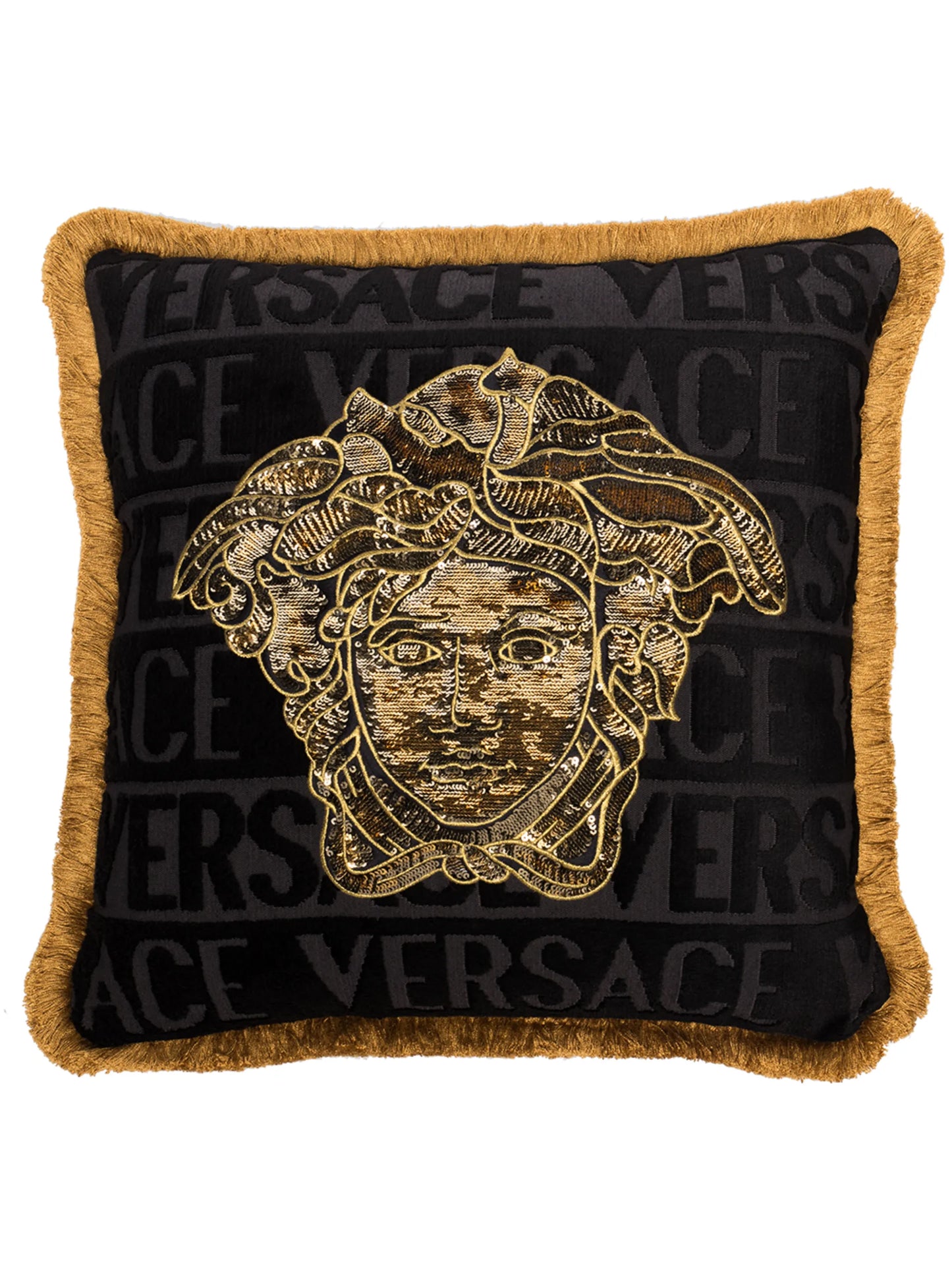 Medusa sequined cushion