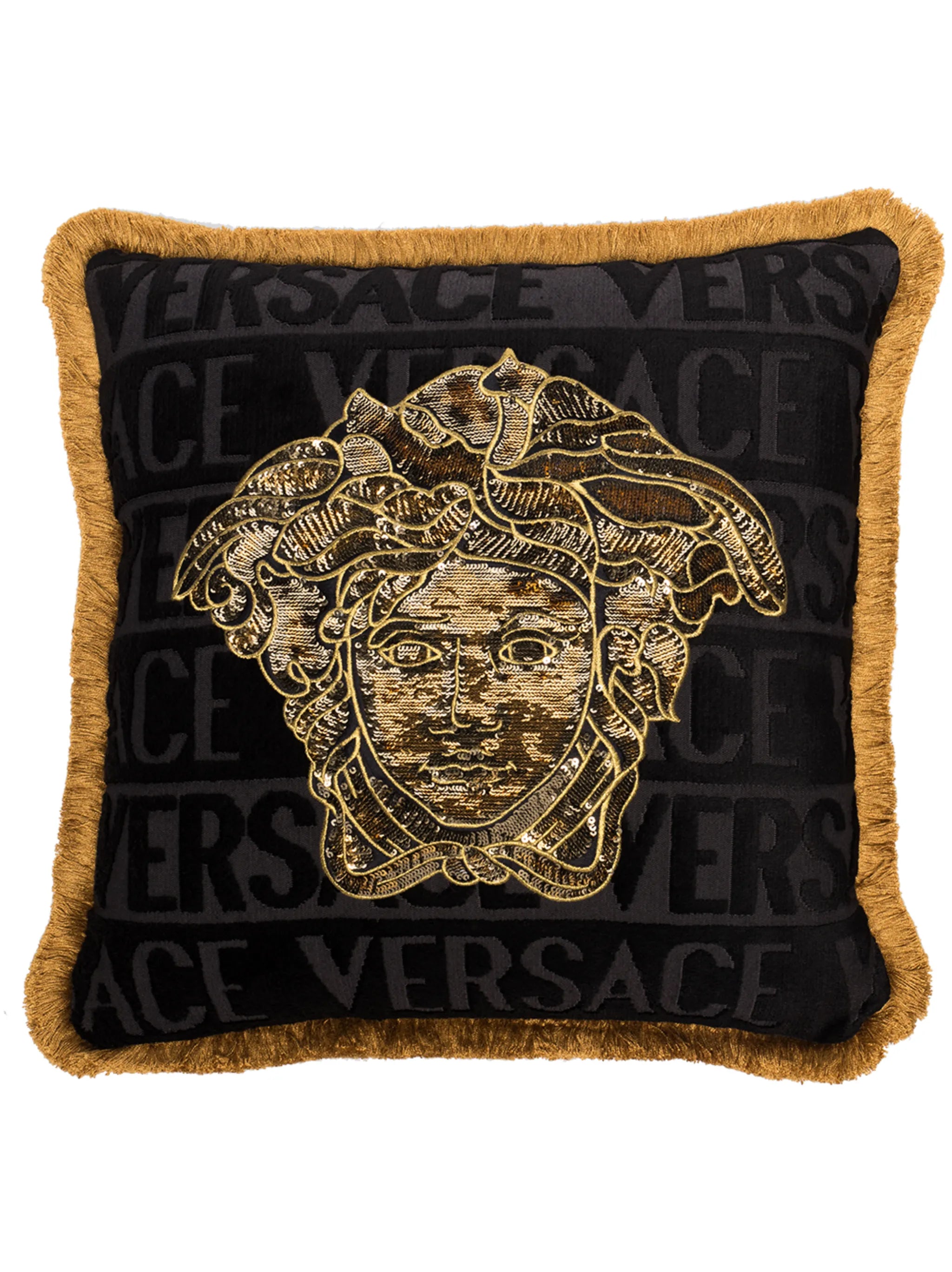 Medusa sequined cushion