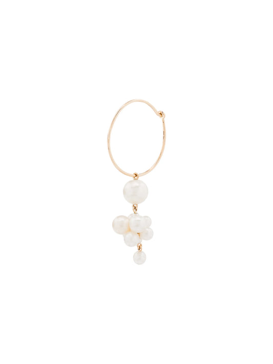14kt yellow gold Botticelli pearl hoop single earring
