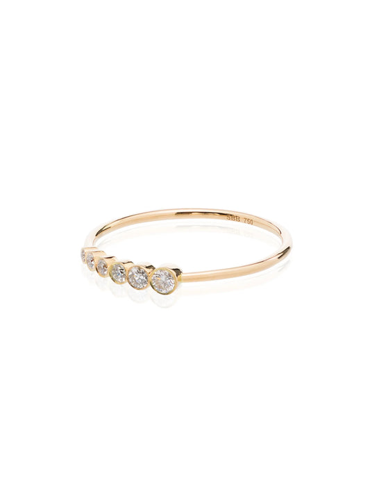 18kt yellow gold Pleine De Lune diamond ring