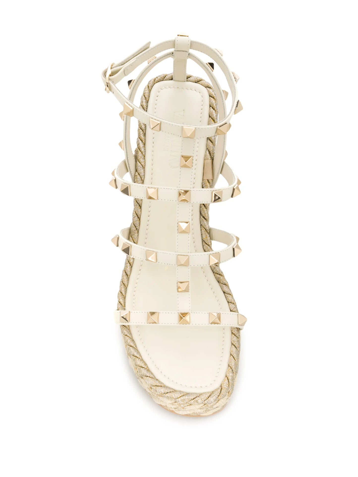 95mm Rockstud wedge sandals
