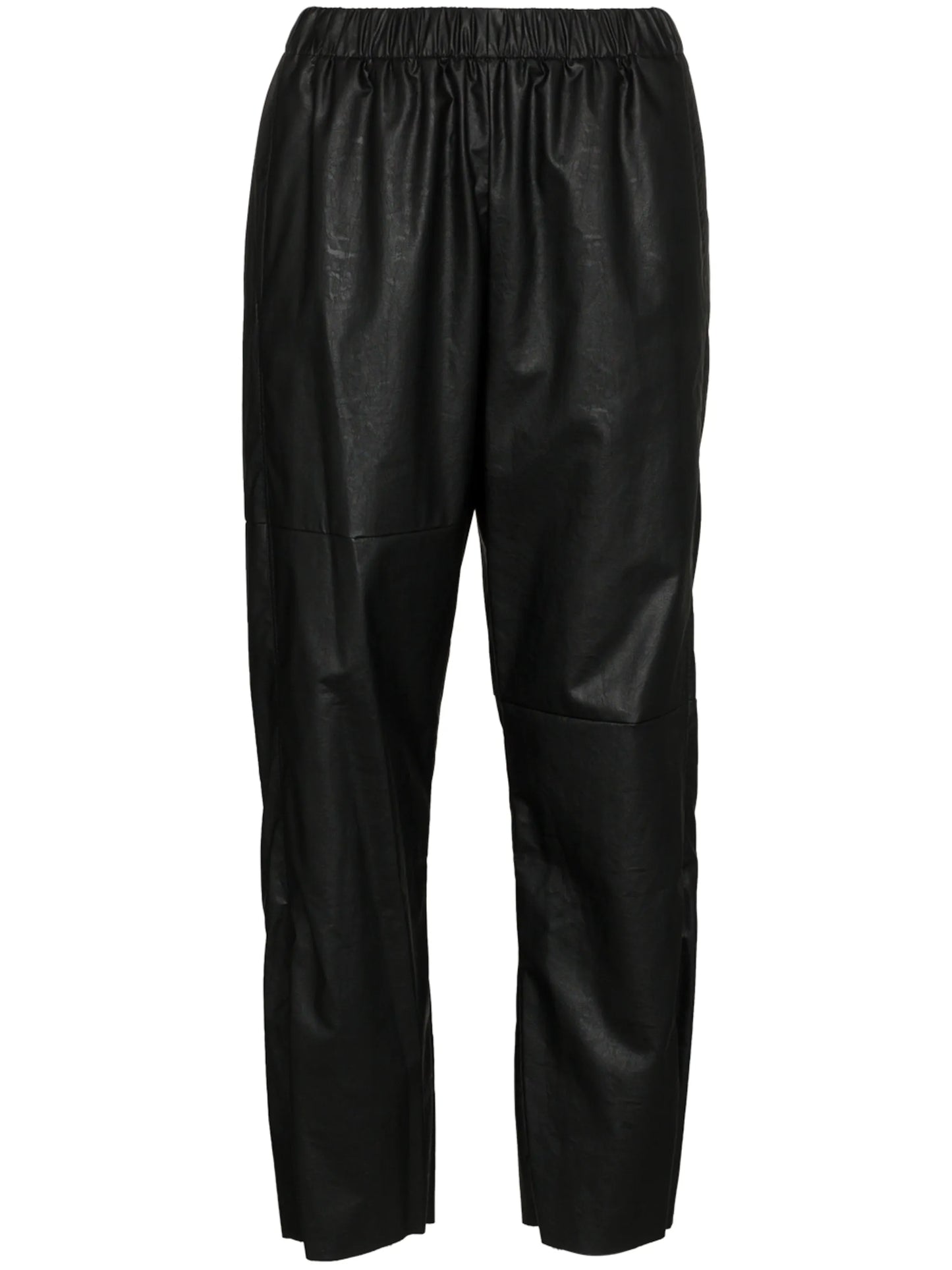 faux-leather track pants