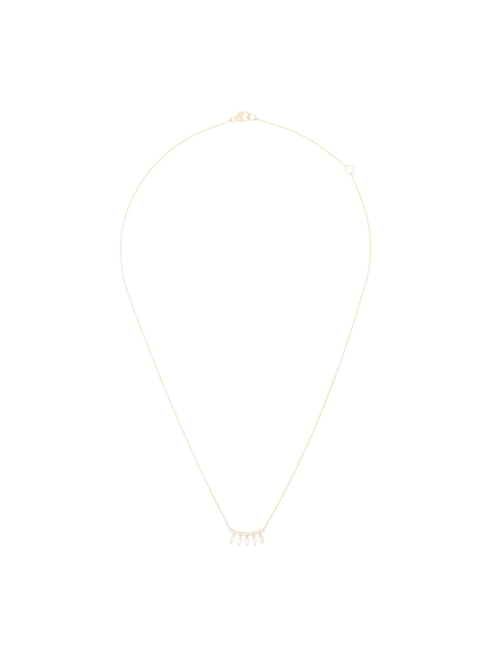 14kt yellow gold Alexa Jordyn diamond curve necklace