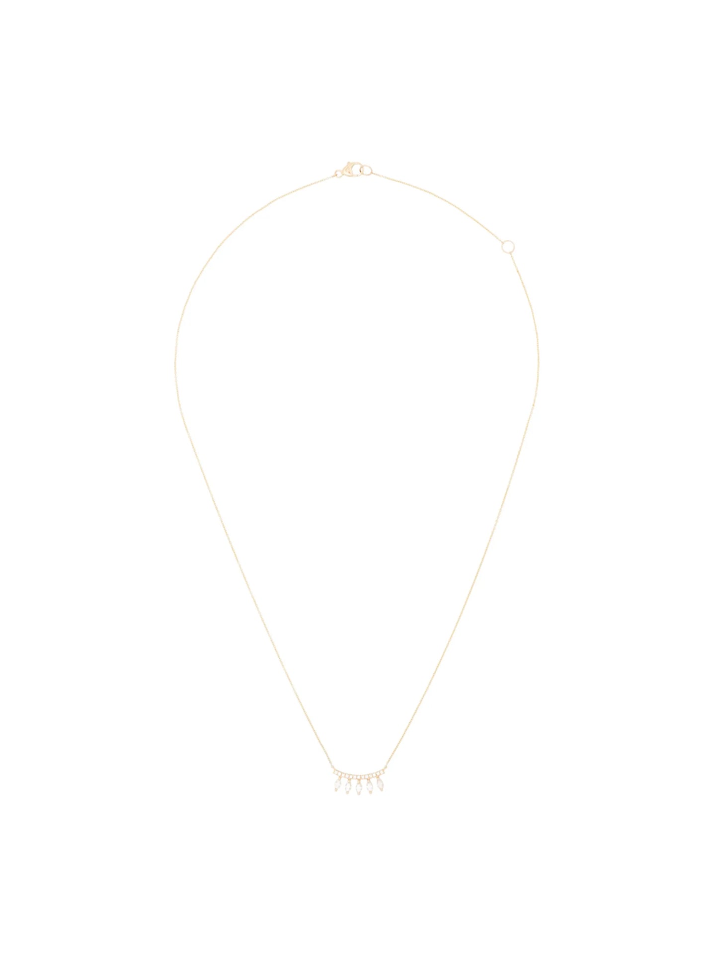 14kt yellow gold Alexa Jordyn diamond curve necklace