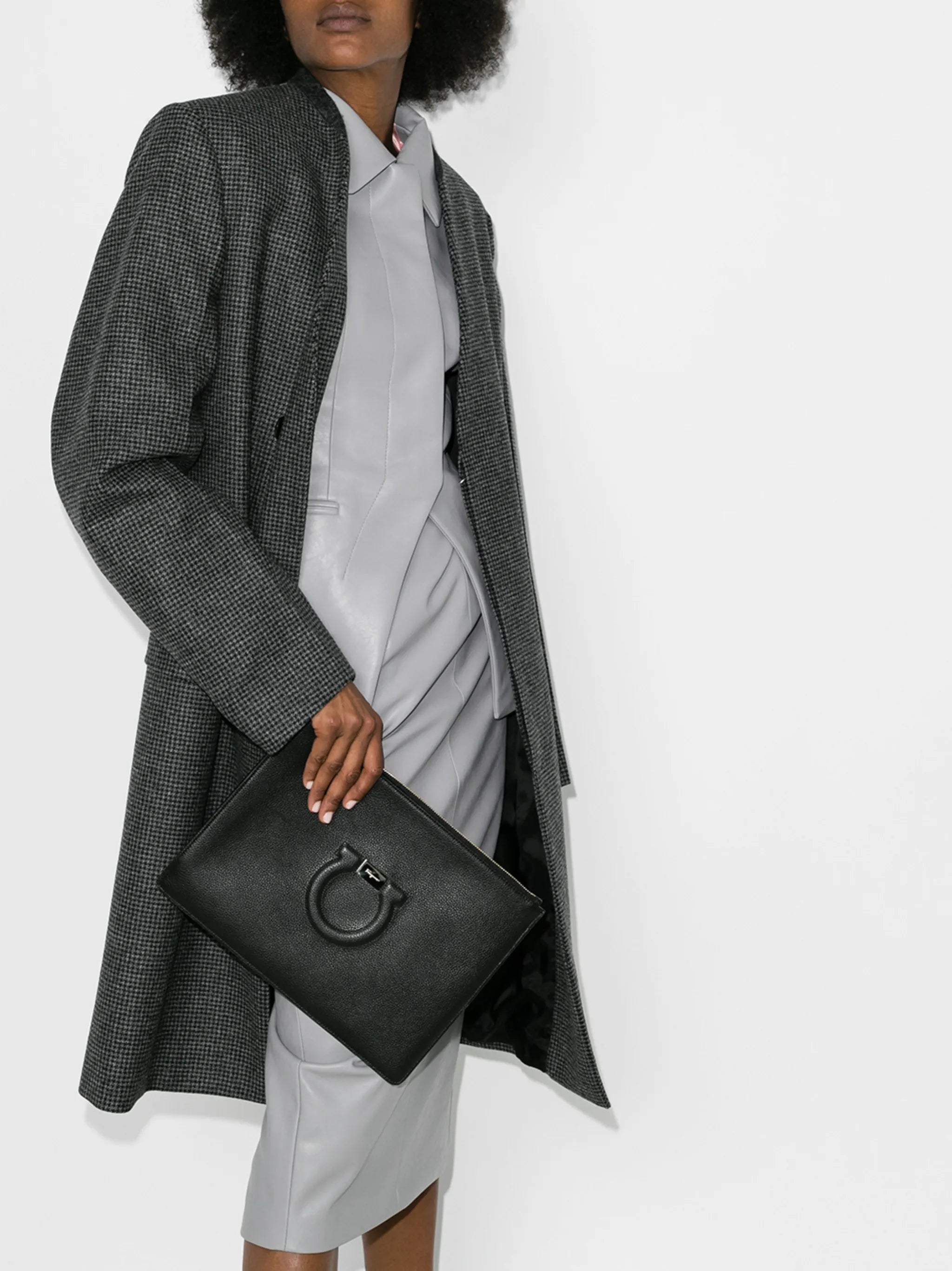 Gancini zipped pouch