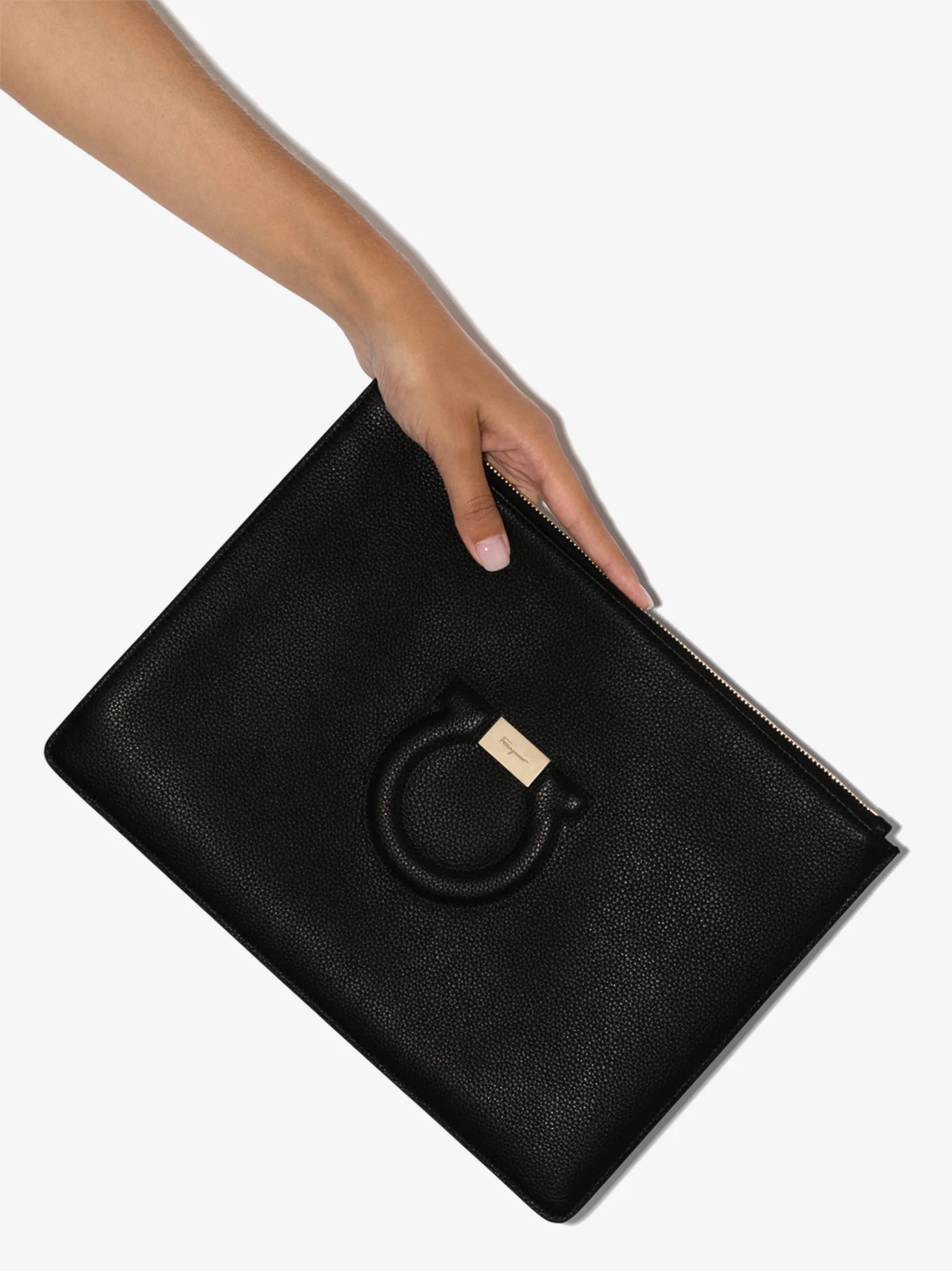 Gancini zipped pouch
