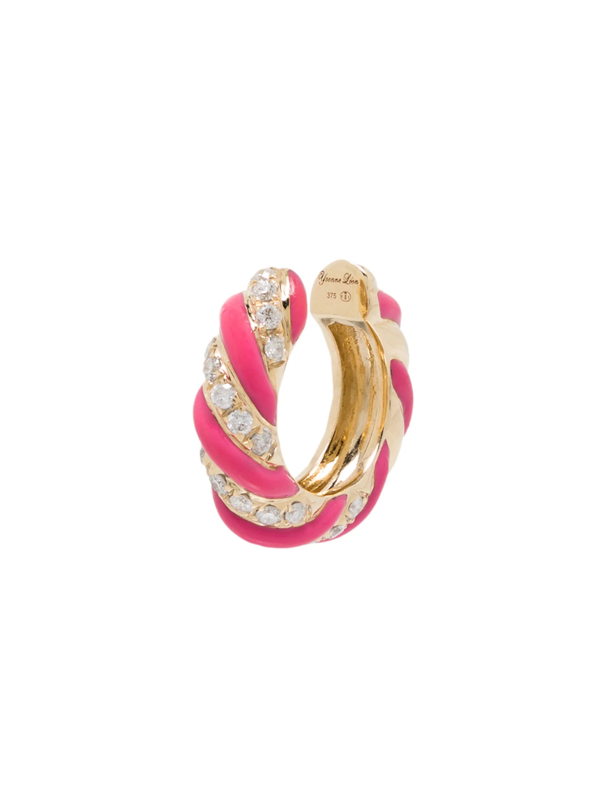 9kt Yellow Gold Torsade Diamond Ear Cuff