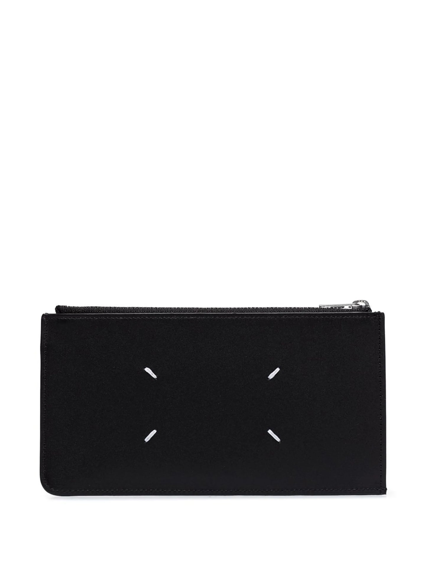 logo-print zipped cardholder