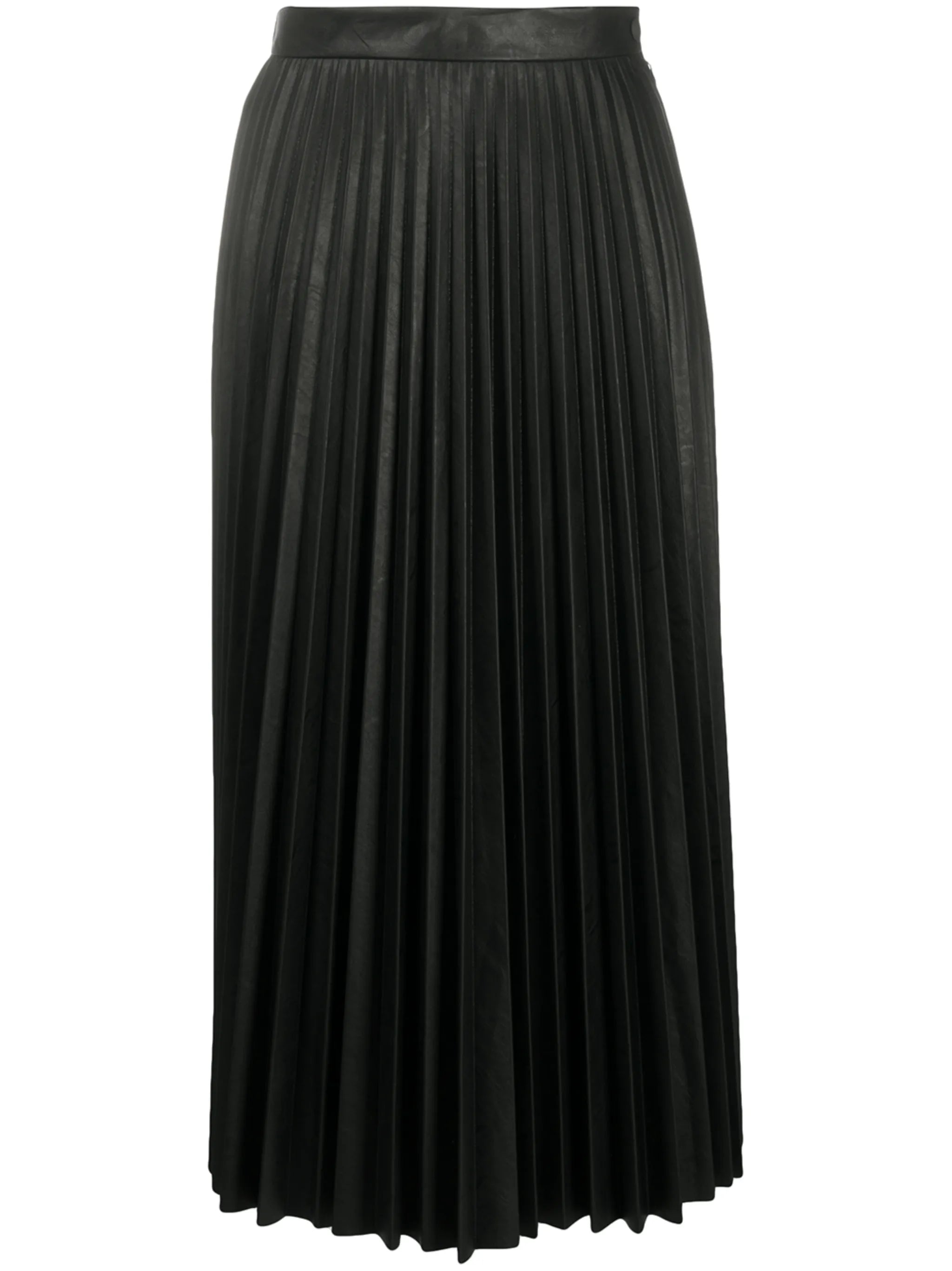 pleated midi skirt
