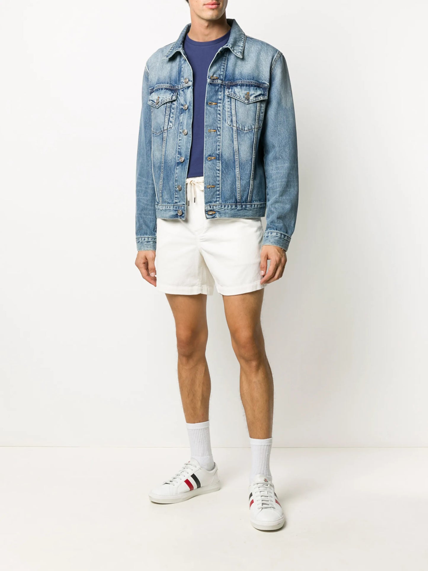 corduroy straight-leg shorts