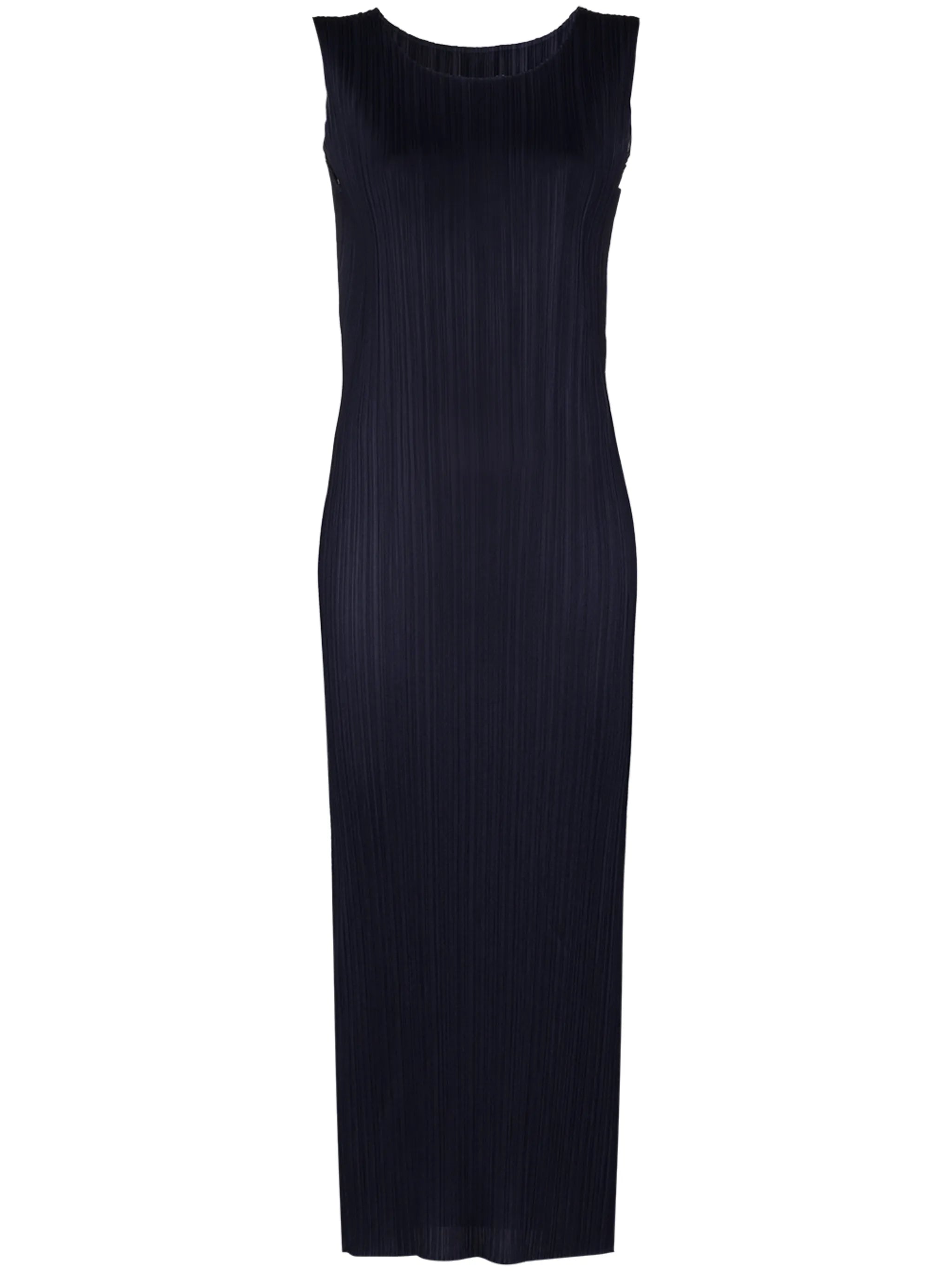 plissé midi dress