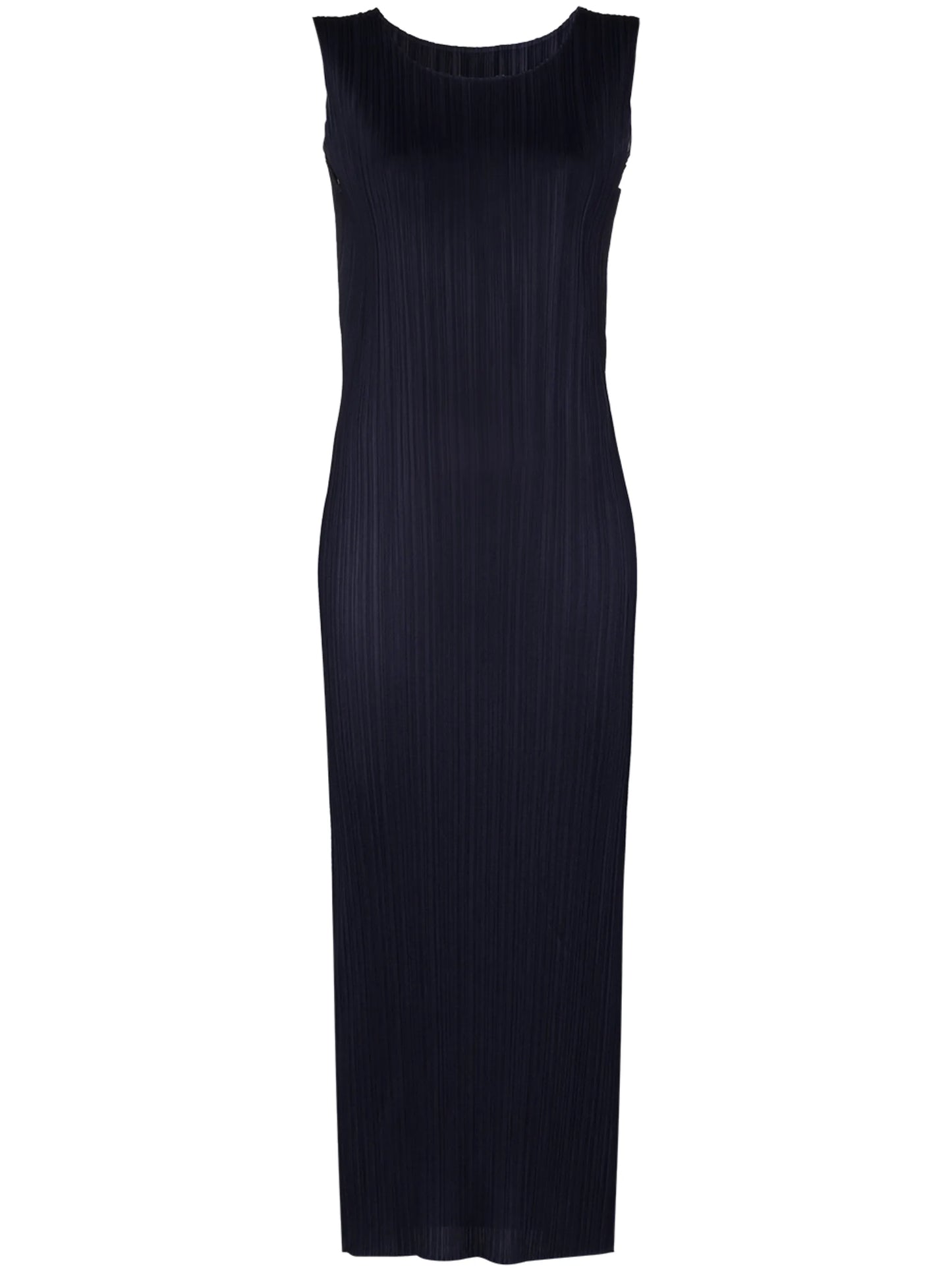 plissé midi dress