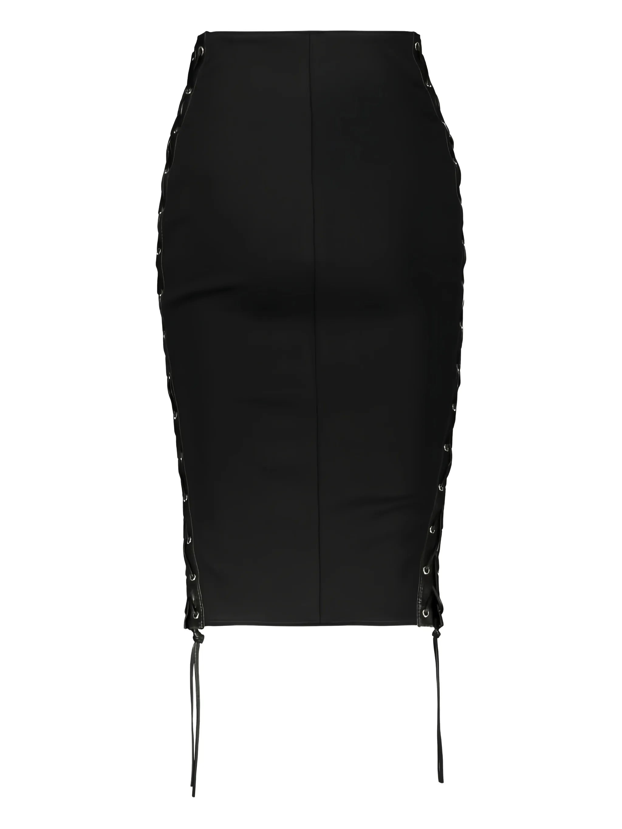 leather midi skirt