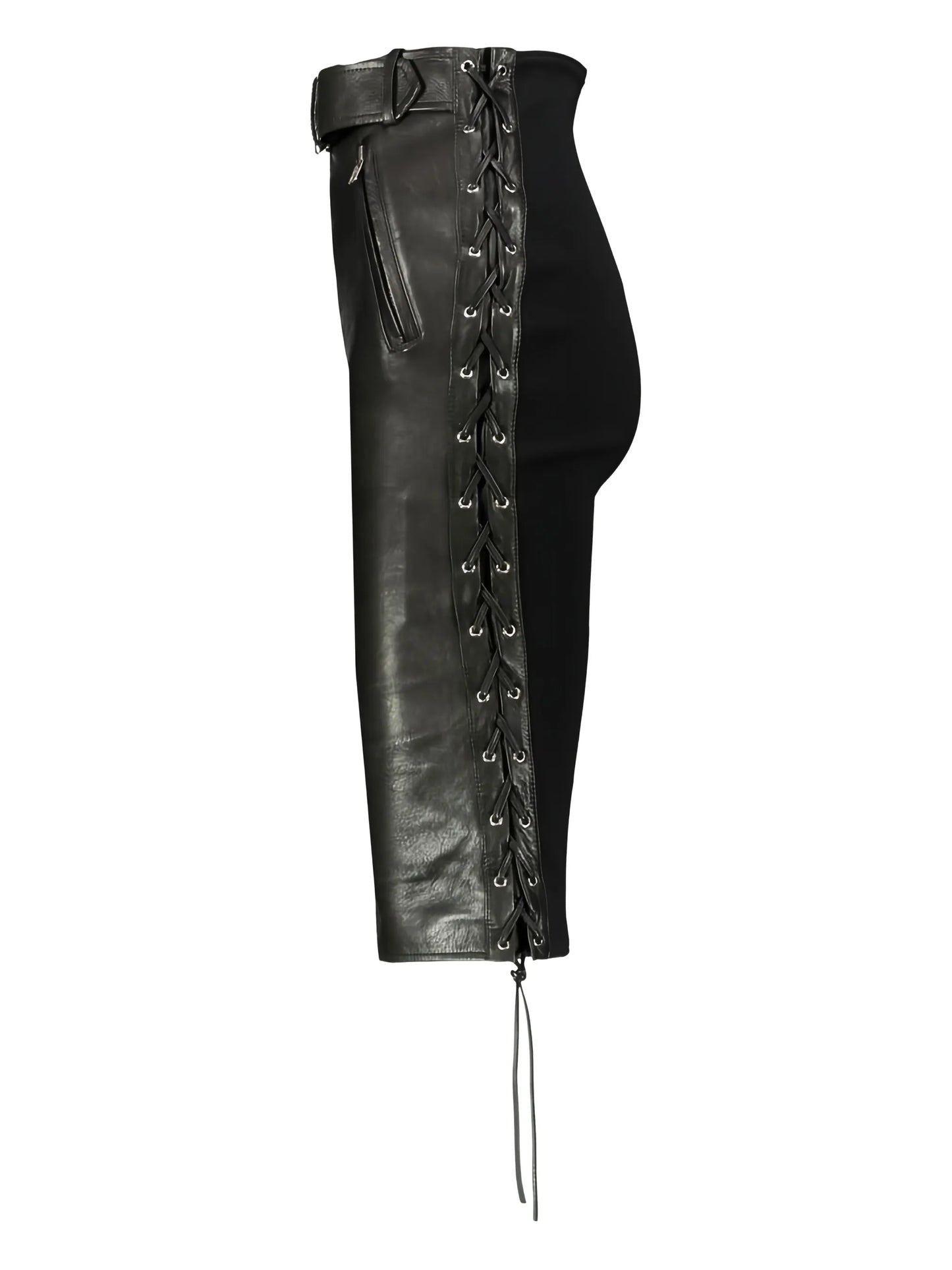 leather midi skirt
