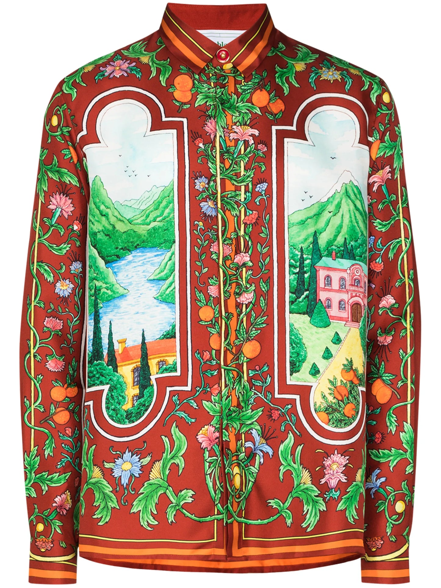 Fenetre floral-print silk shirt