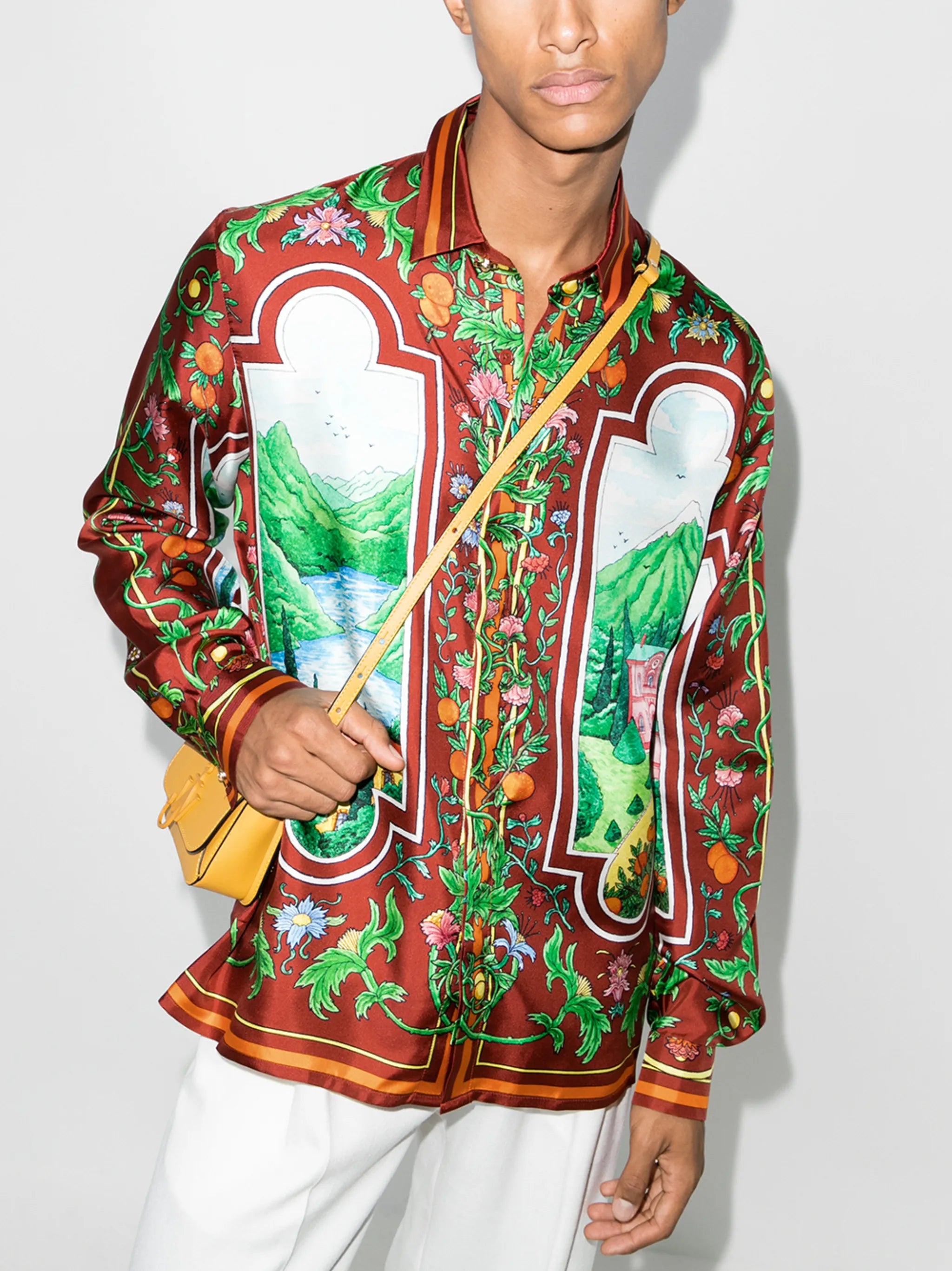 Fenetre floral-print silk shirt