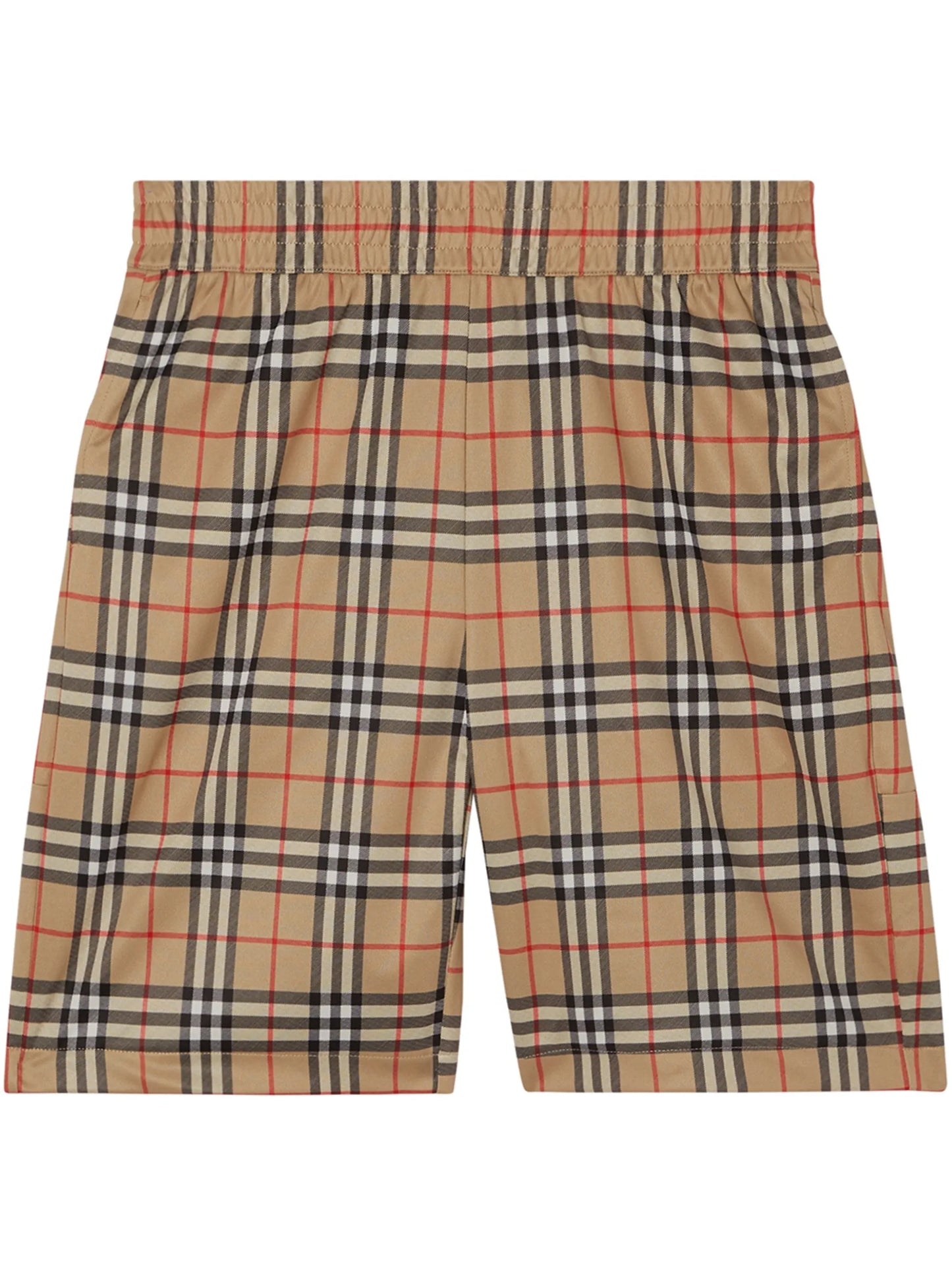 check-print shorts
