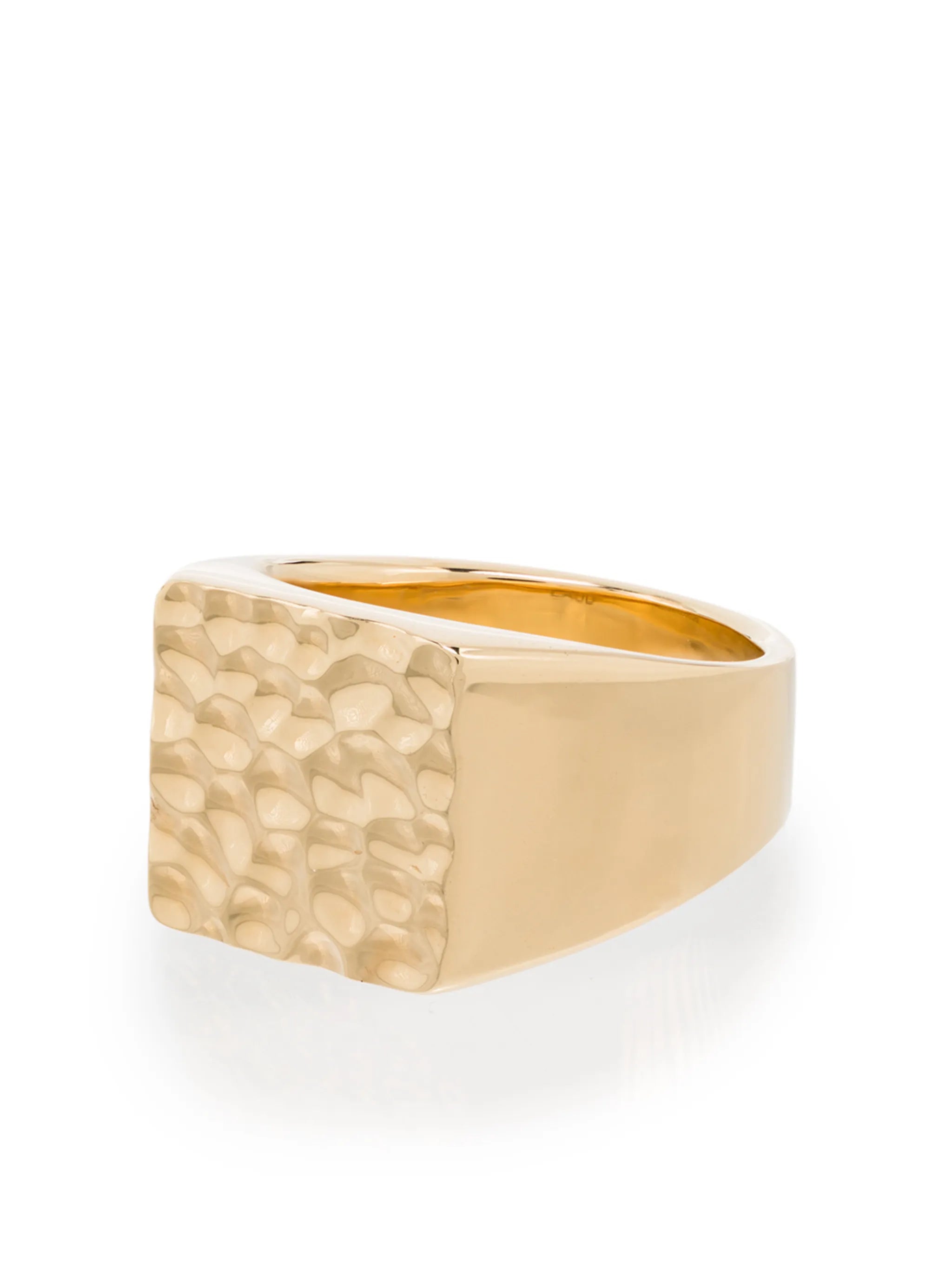 18kt yellow gold Aspect signet ring