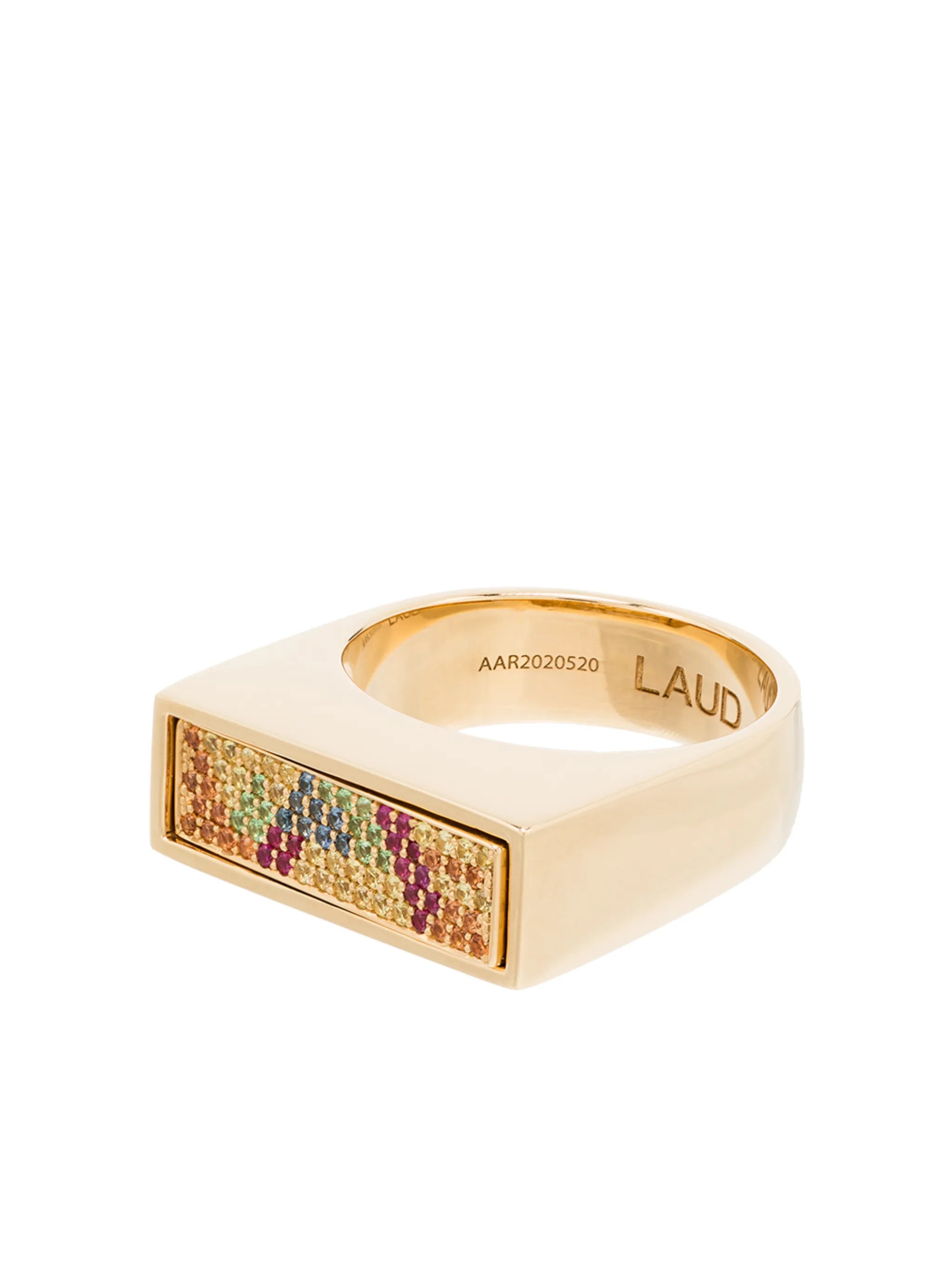 18kt yellow gold Augmented Aspect ring