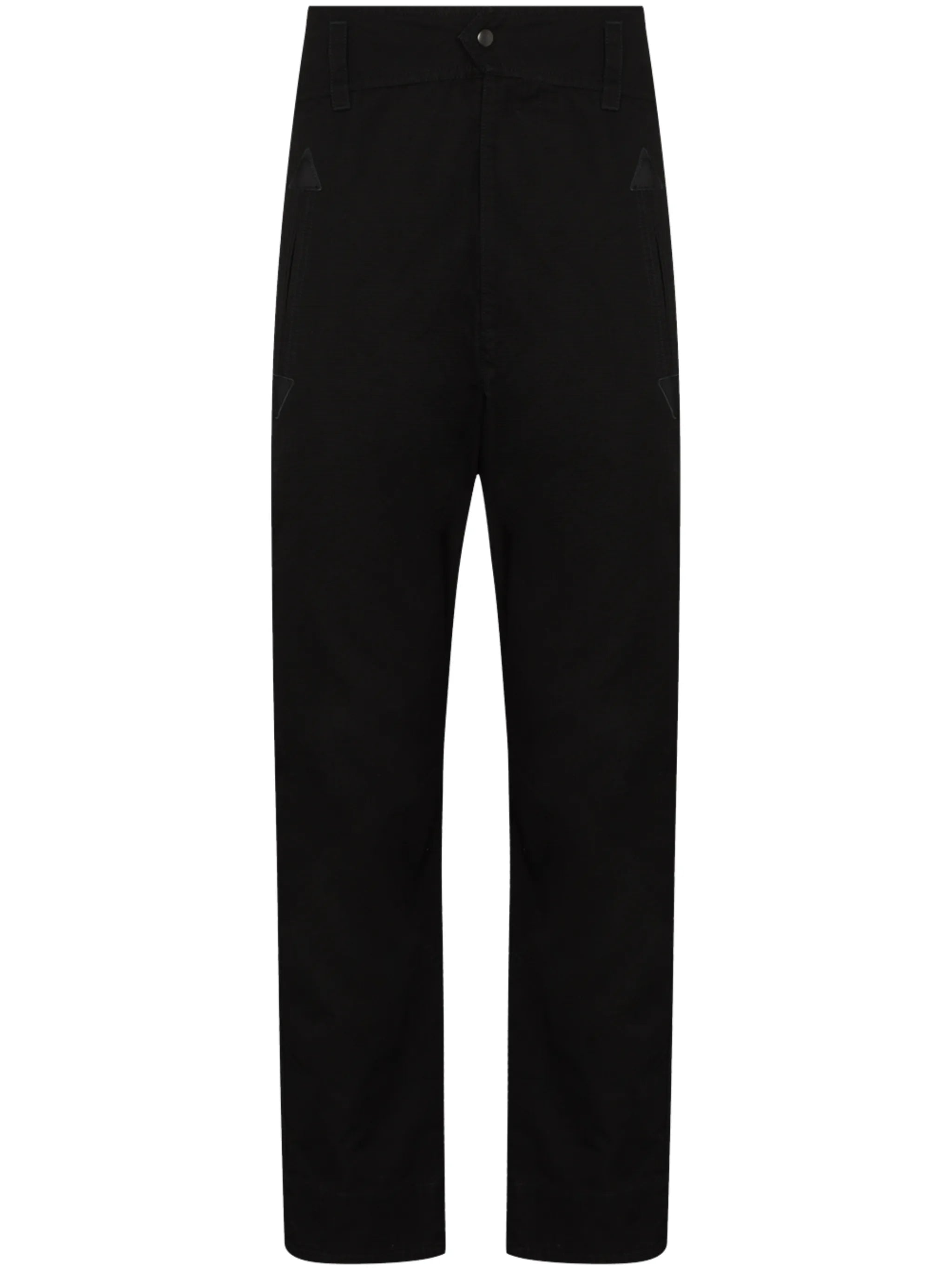 high-waist straight-leg trousers