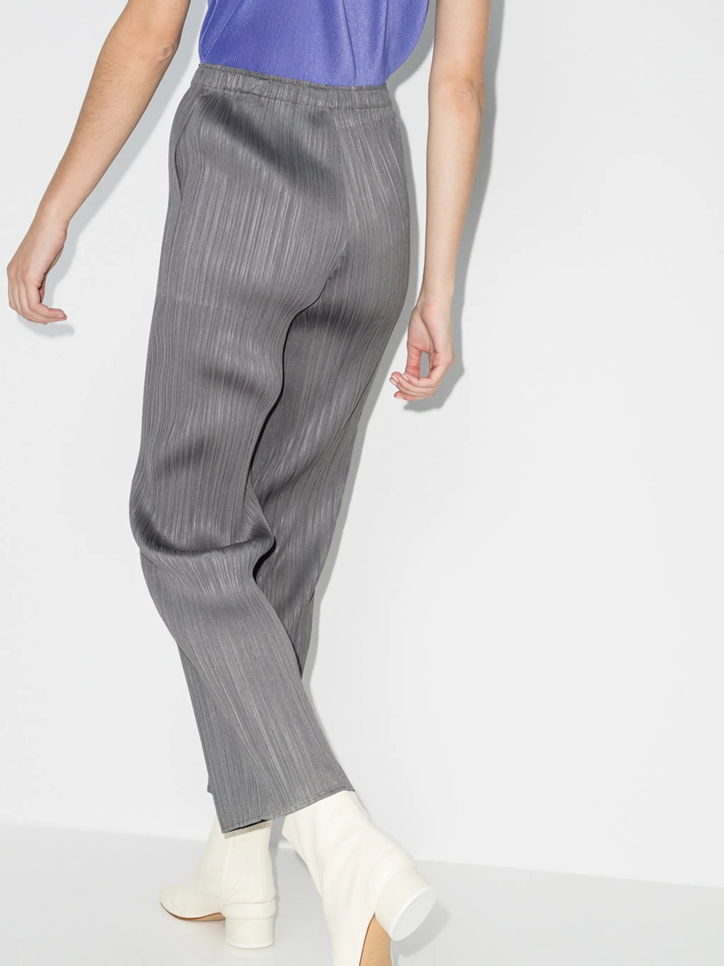 plissé cropped trousers