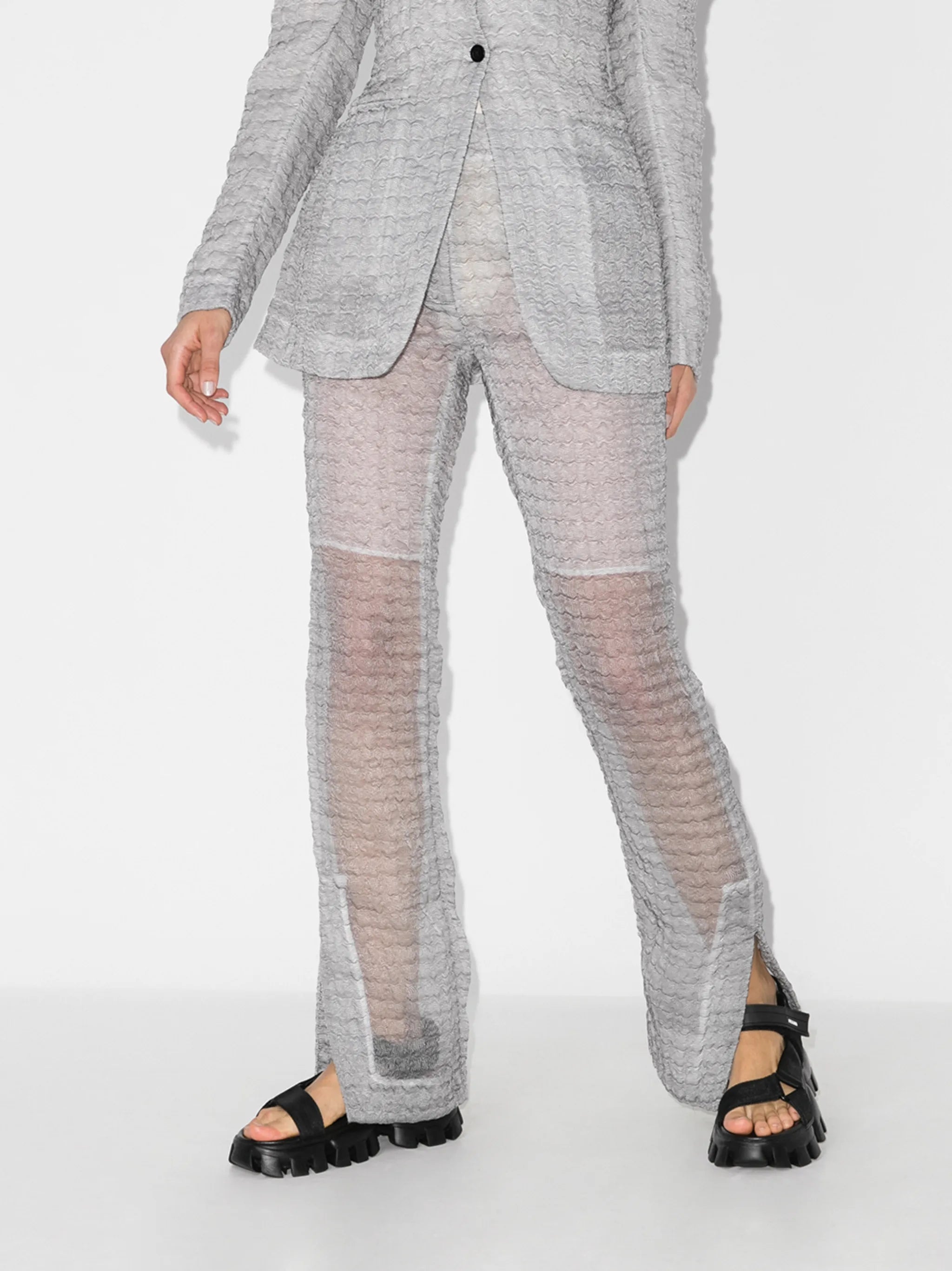 Elisabeth sheer flared trousers