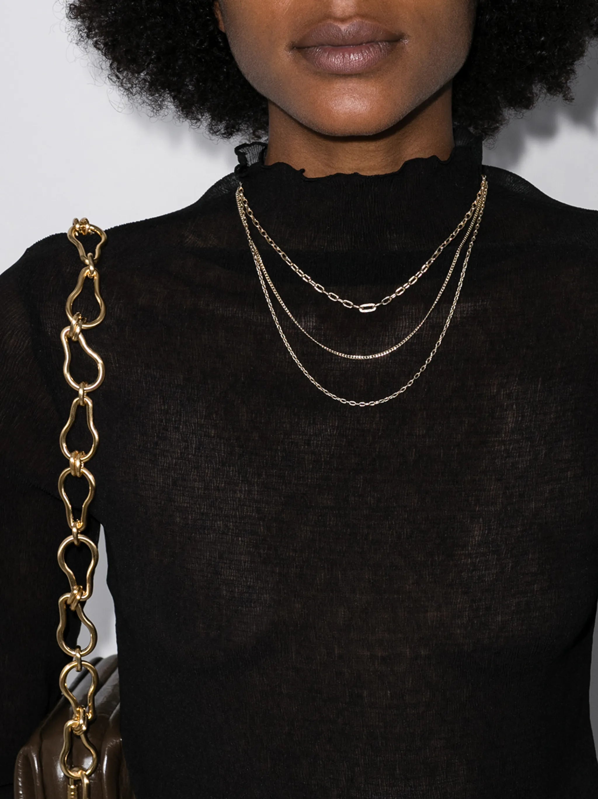 14kt yellow gold medium square link diamond necklace