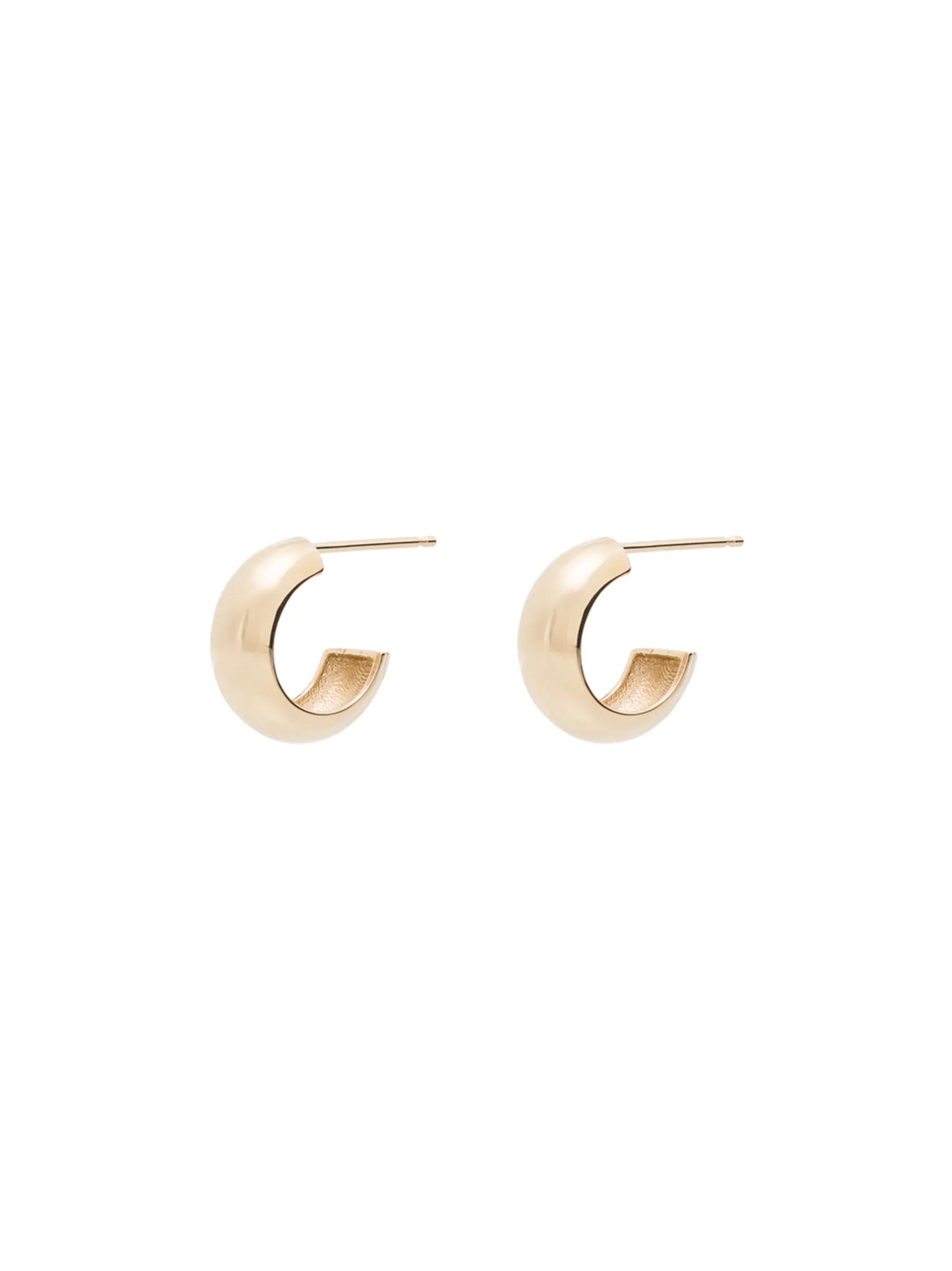 14kt yellow gold chunky huggie hoop earrings