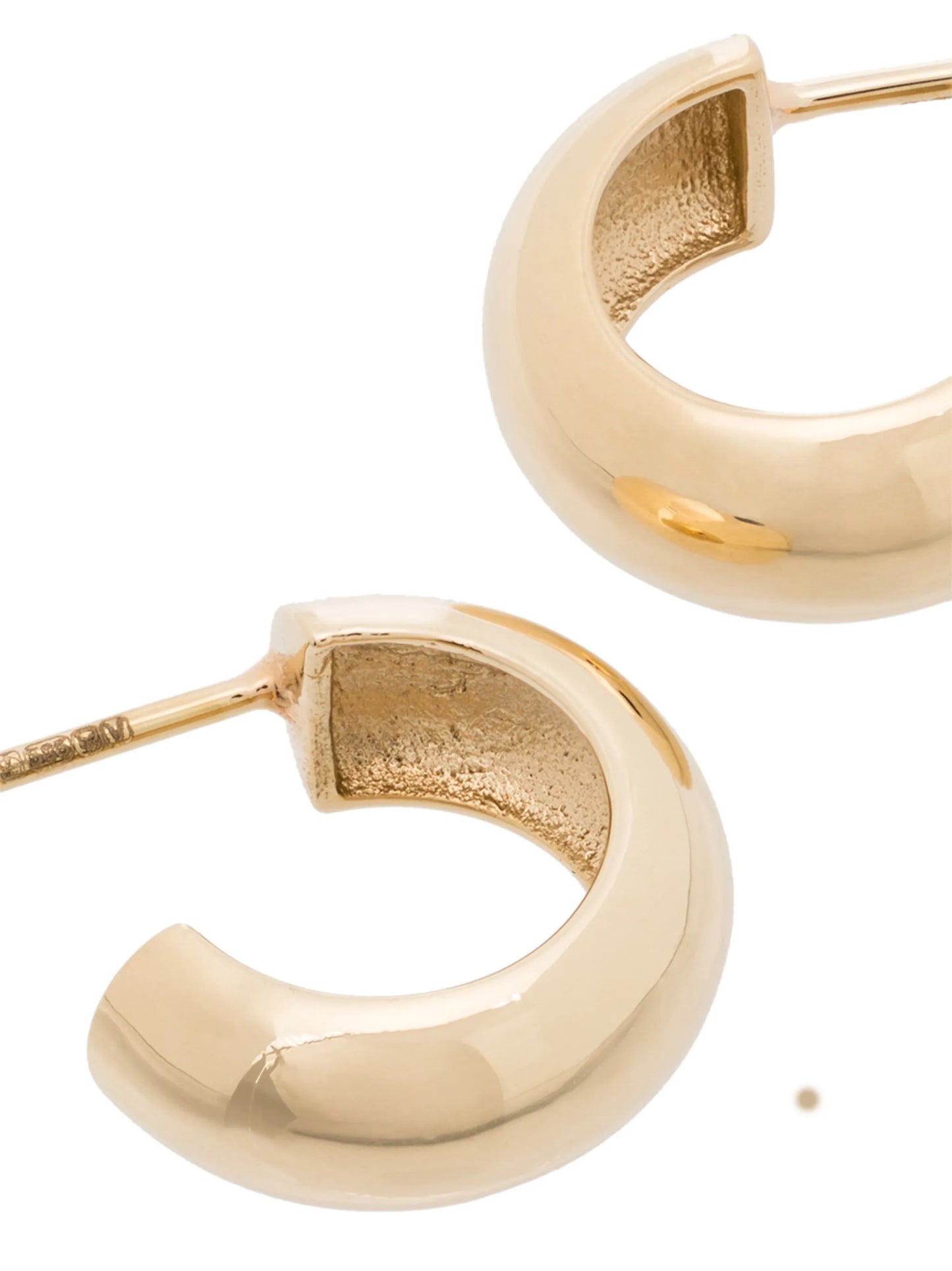 14kt yellow gold chunky huggie hoop earrings