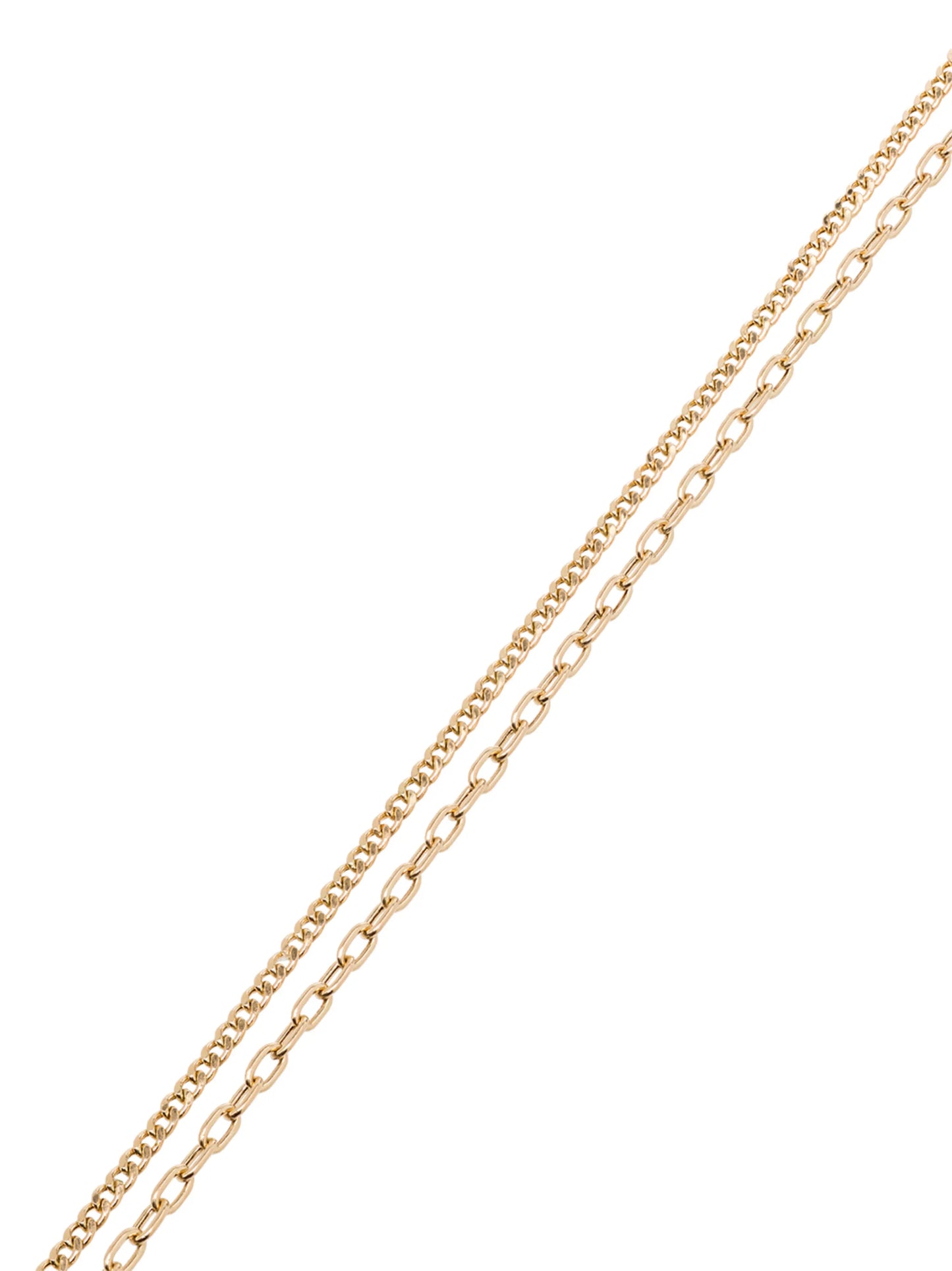 14kt yellow gold double chain necklace
