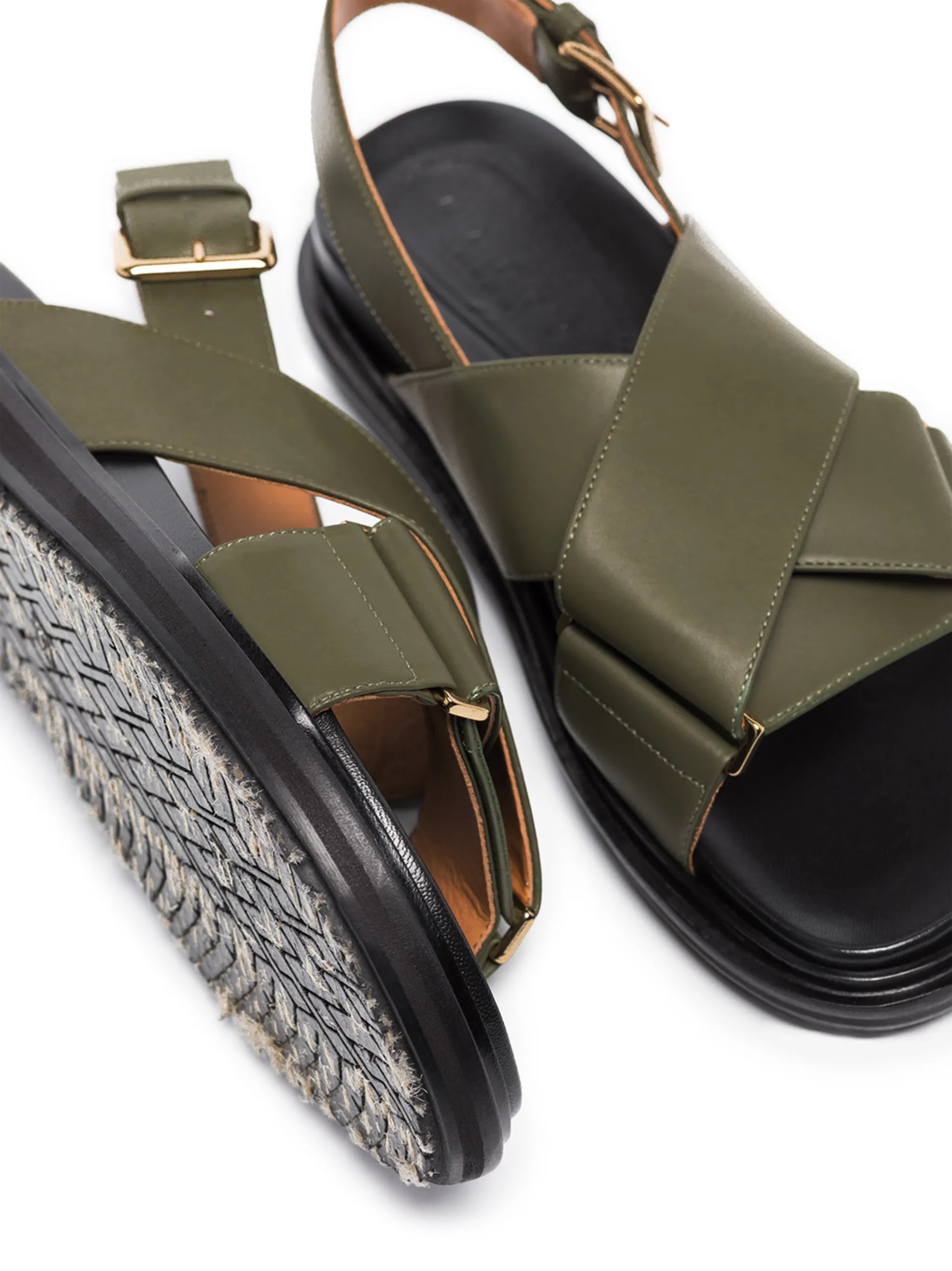 Fussbett colour-block leather sandals