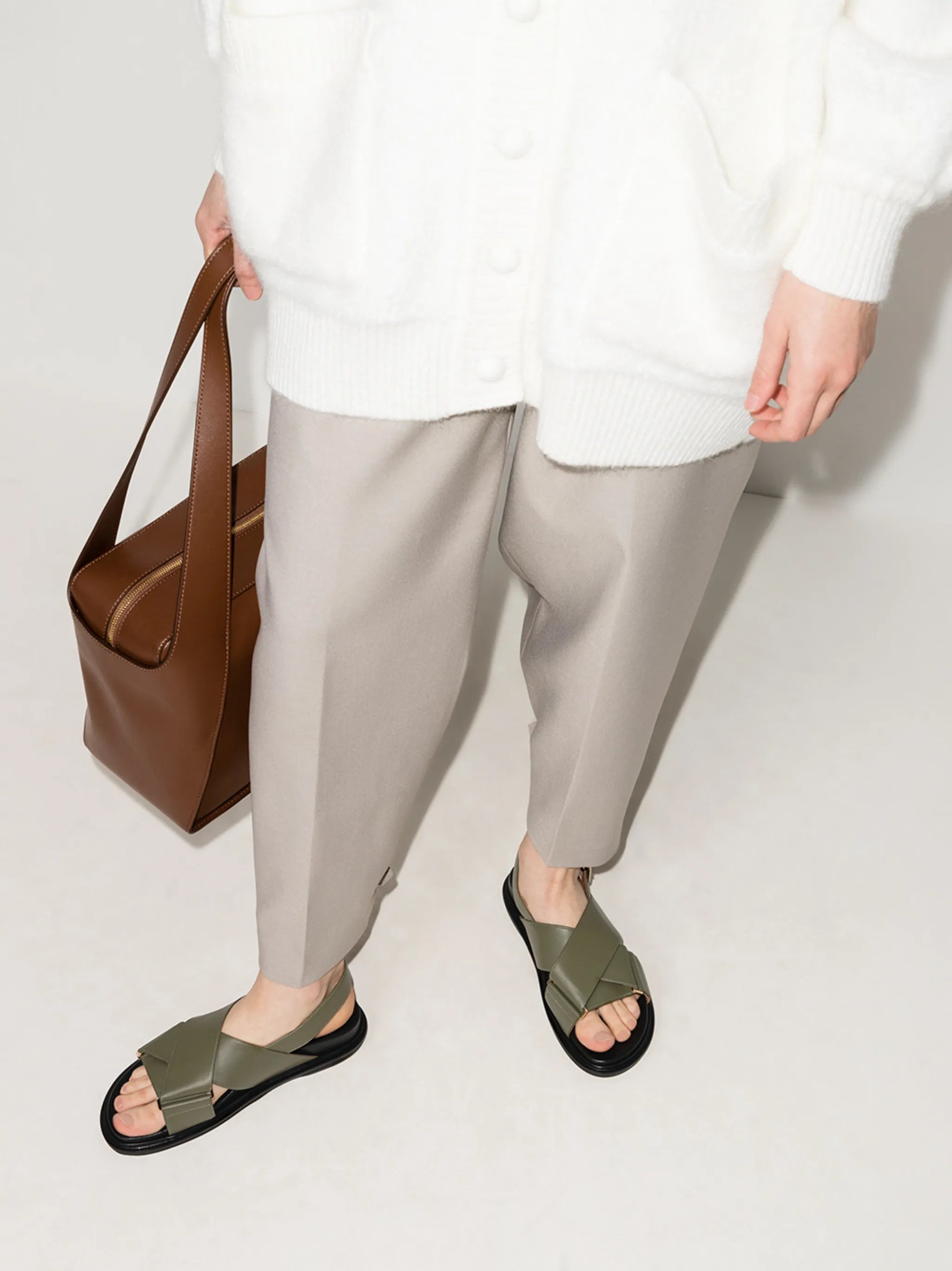 Fussbett colour-block leather sandals