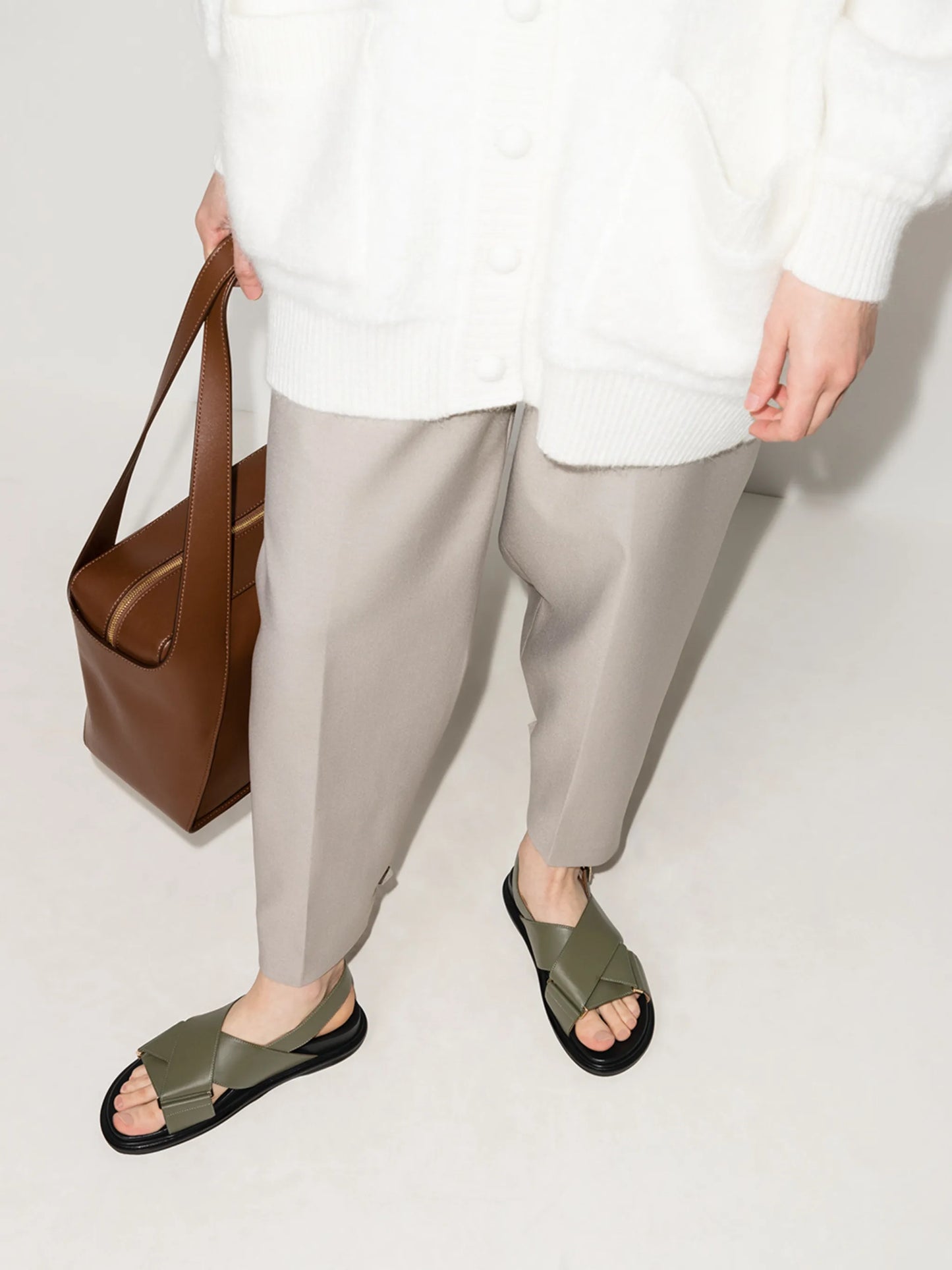 Fussbett colour-block leather sandals